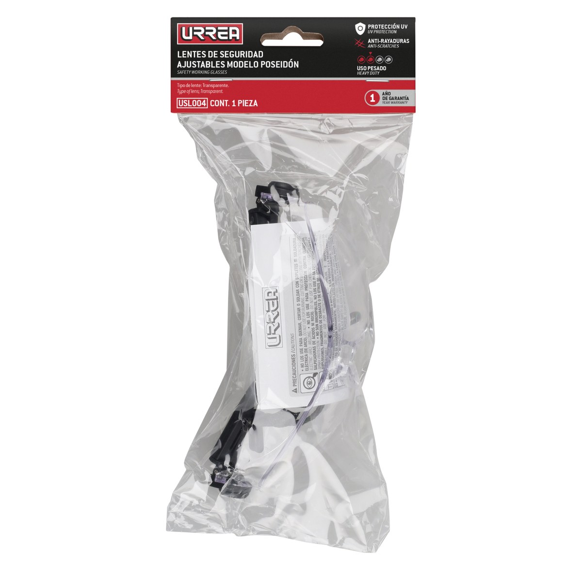 Lentes de seguridad modelo Poseidón, transparentes Urrea - Imagen 3