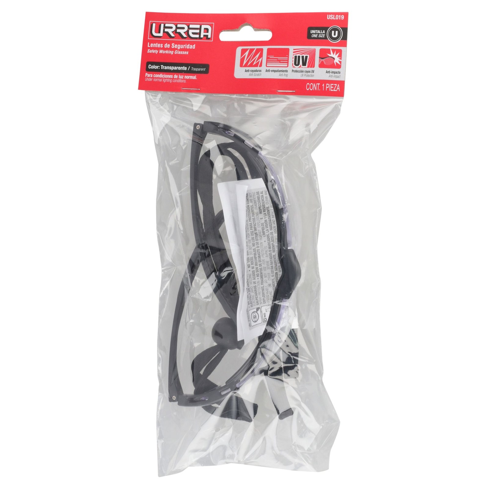 Lentes de seguridad modelo Universal, transparentes Urrea - Imagen 4