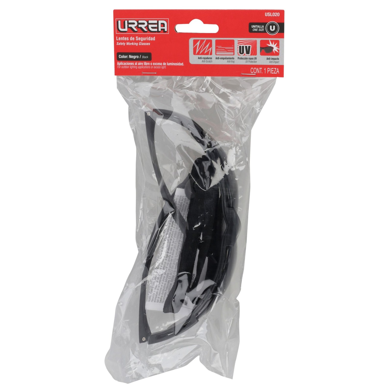 Lentes de seguridad modelo Universal, oscuros Urrea - Imagen 4