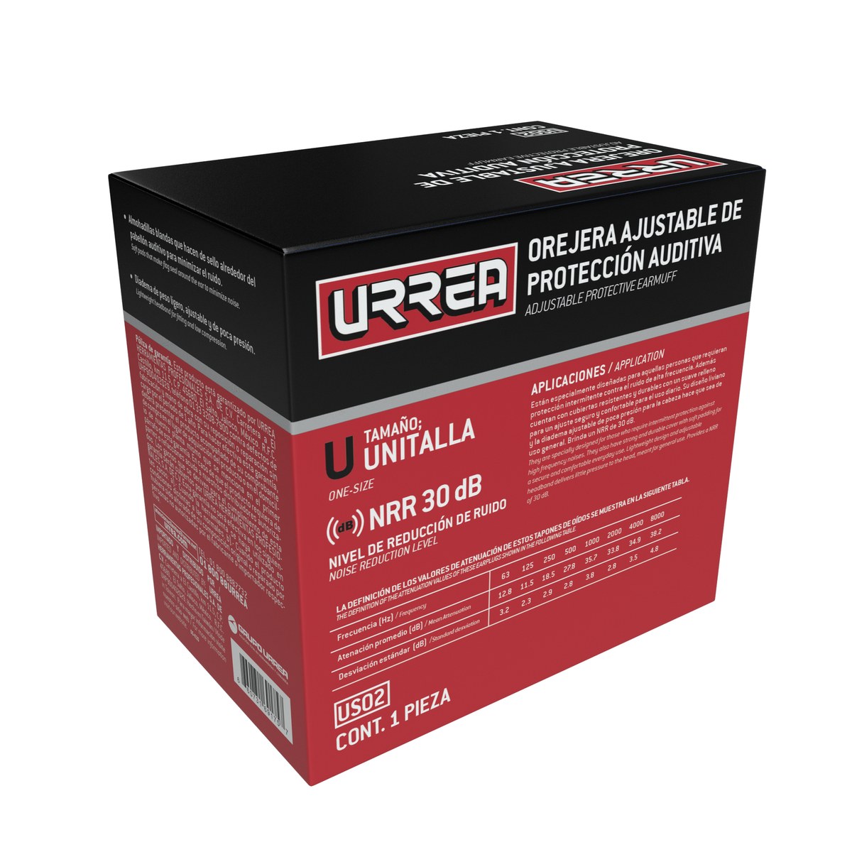 Orejera ajustable de protección auditiva NRR 30 dB Urrea - Imagen 4