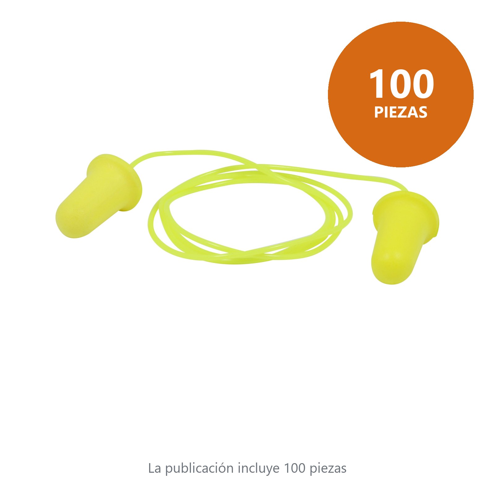 Tapones para oídos desechables de alta visibilidad color verde SNR 32 dB Urrea - Imagen 3