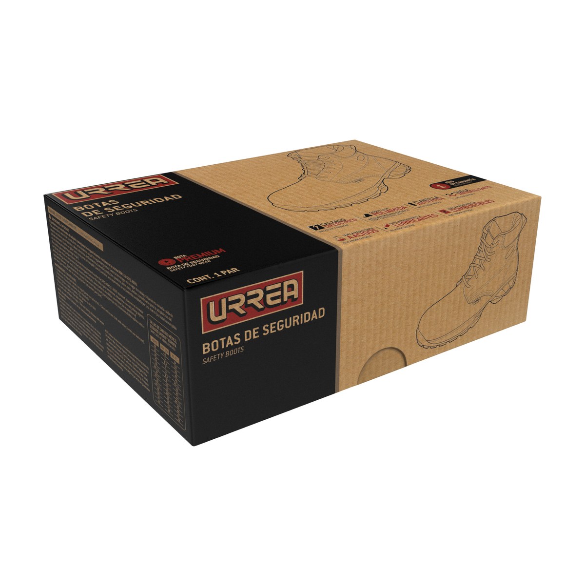 Botas de seguridad dieléctricas con casquillo de poliamida #31 cm Urrea - Imagen 3