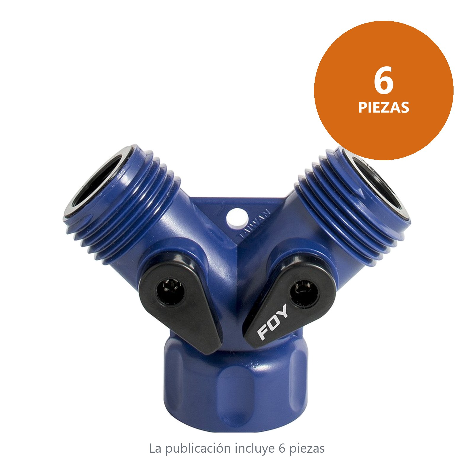 Adaptador para manguera de riego en "Y" de plástico 11 x 7cm Foy - Imagen 3