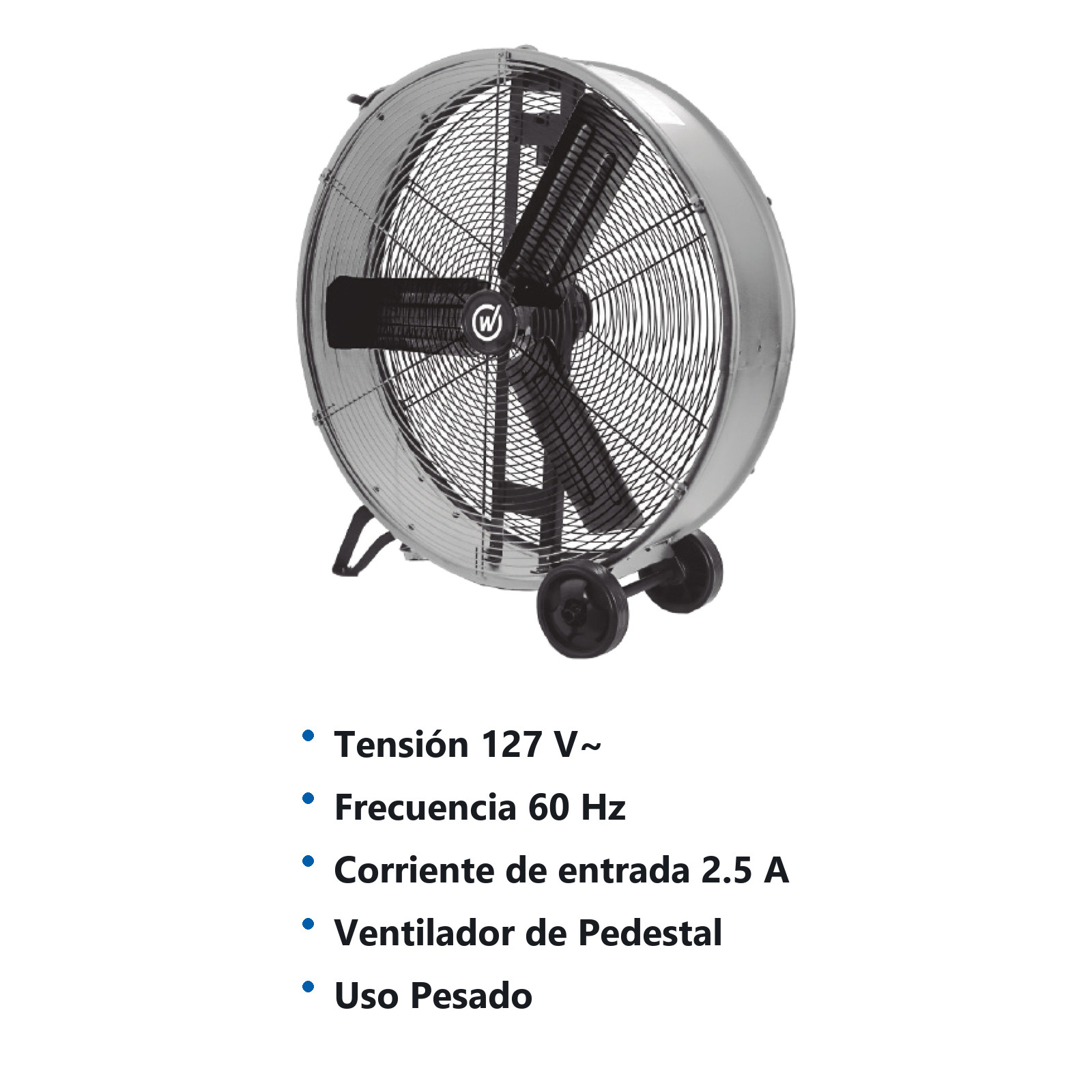 VENTILADOR DE TAMBOR 30" 127V 1/2HP (373 W) - Imagen 2