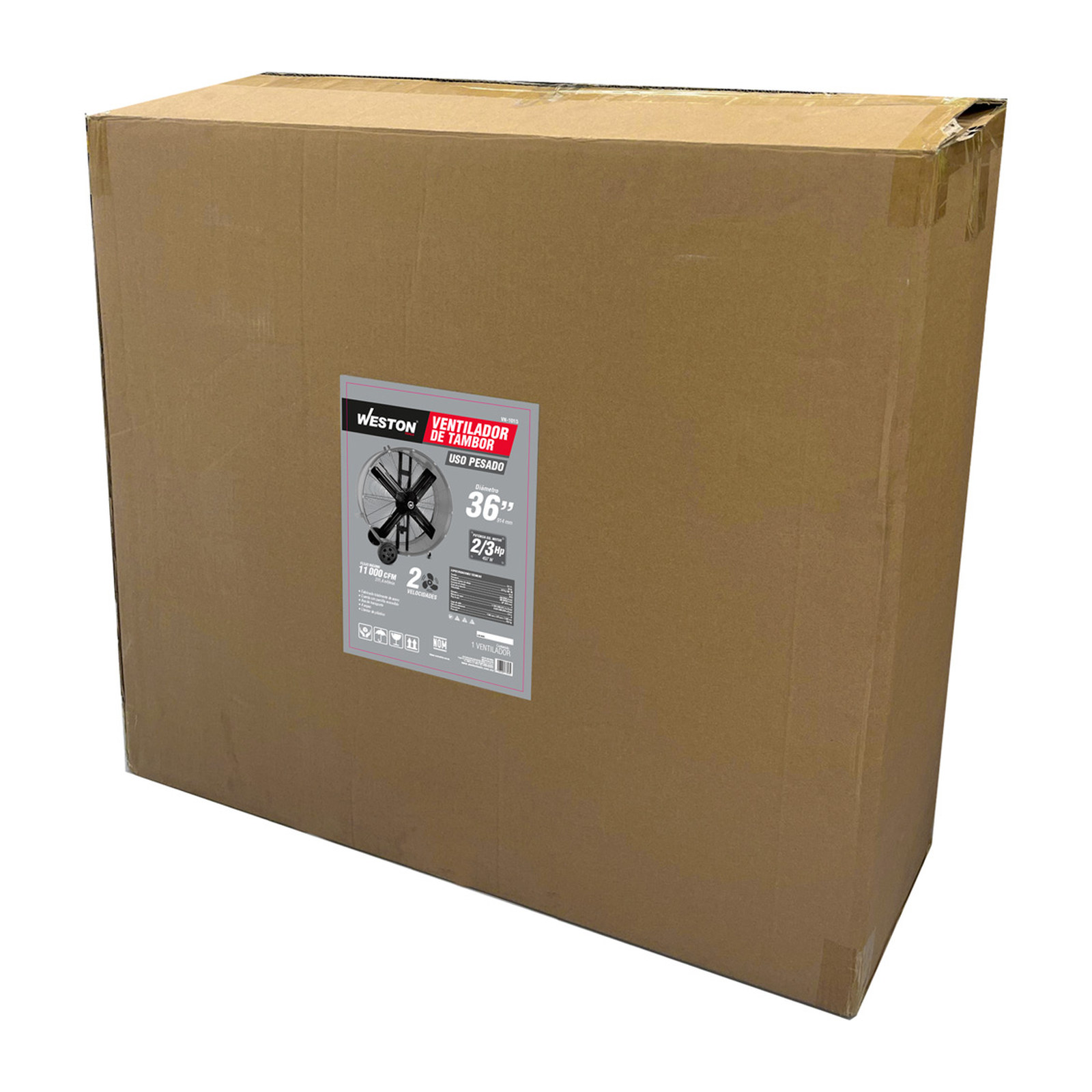 VENTILADOR DE TAMBOR 36" 127V 2/3HP (497 W) - Imagen 4
