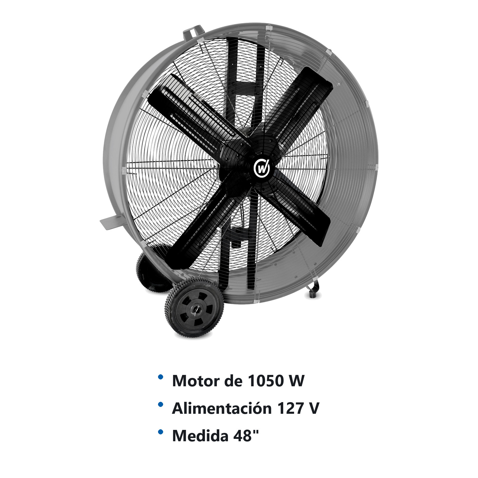 VENTILADOR DE TAMBOR 48" 127V 1.4HP (1050 W) - Imagen 2