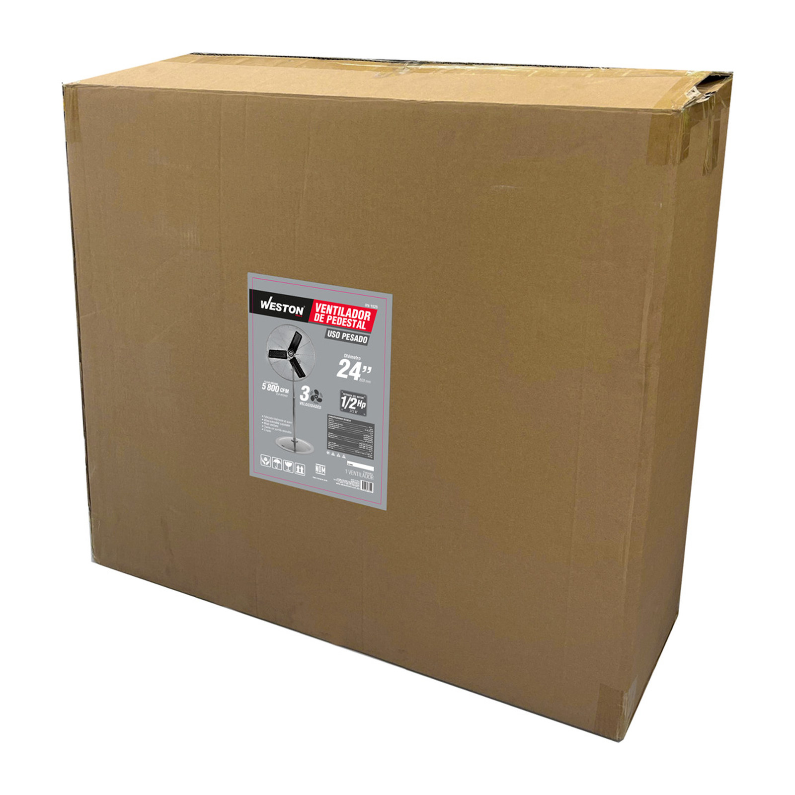 VENTILADOR DE PEDESTAL 24" 127V 1/2HP (373 W) - Imagen 4