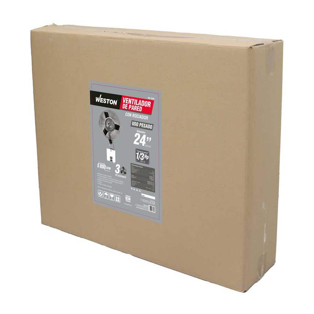 VENTILADOR DE PARED CON ROCIADOR 24" 127V 1/3HP (248.5 W) - Imagen 4