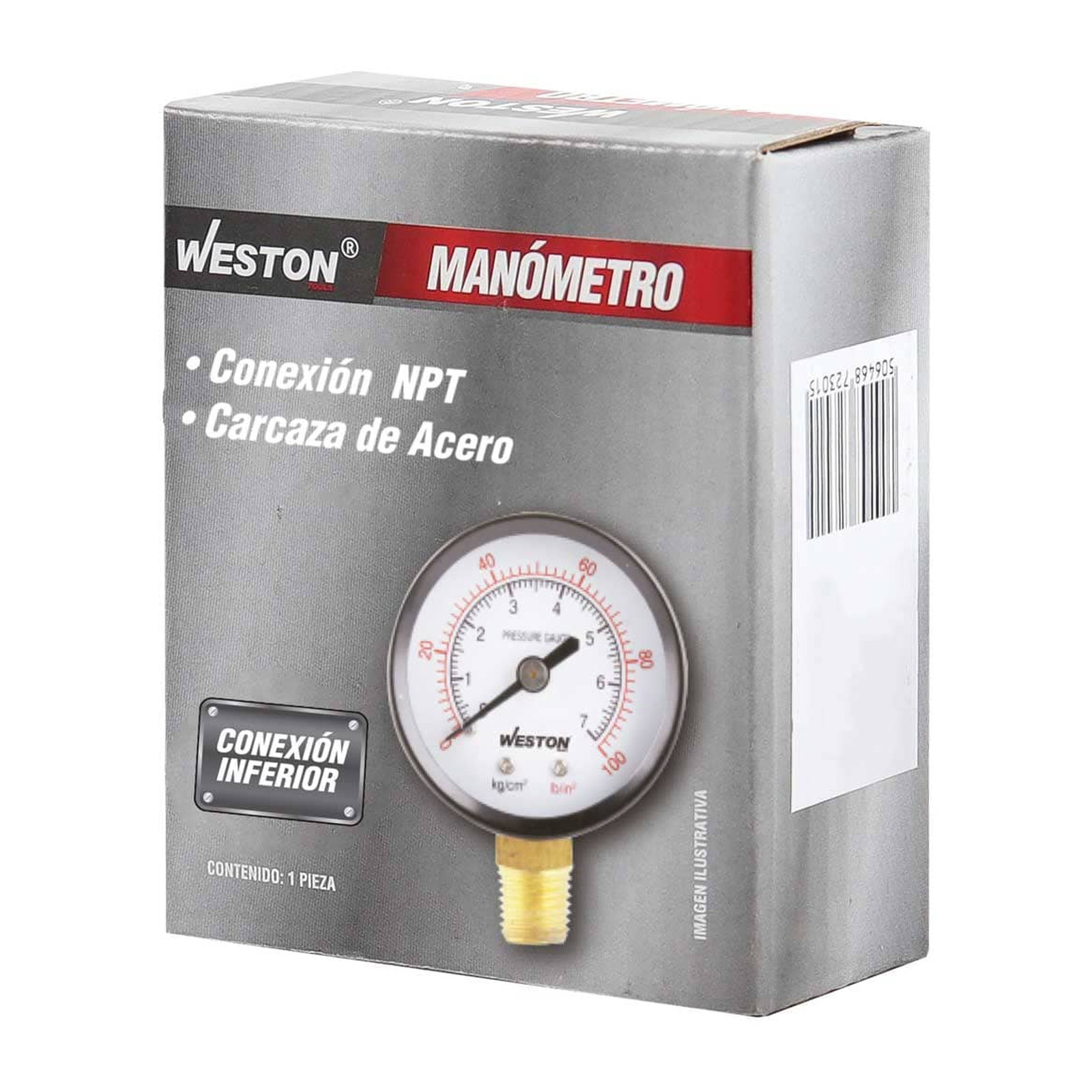 MANOMETRO 2" 1/4" NPT 60 LBS/4KG - Imagen 4