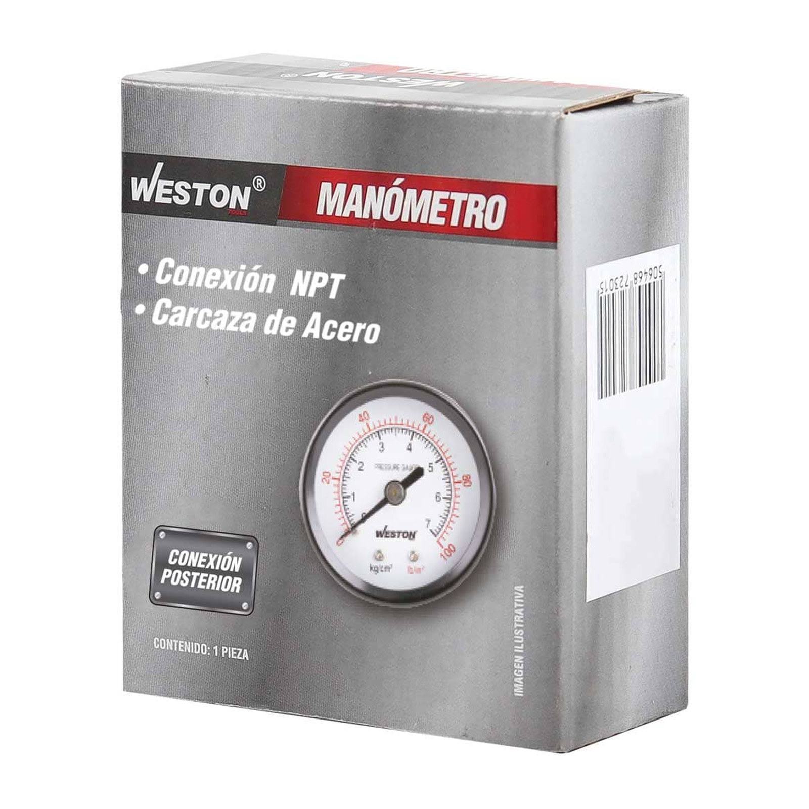 MANOMETRO 2" 1/4" NPT POSTERIOR 300LB/21KG - Imagen 4