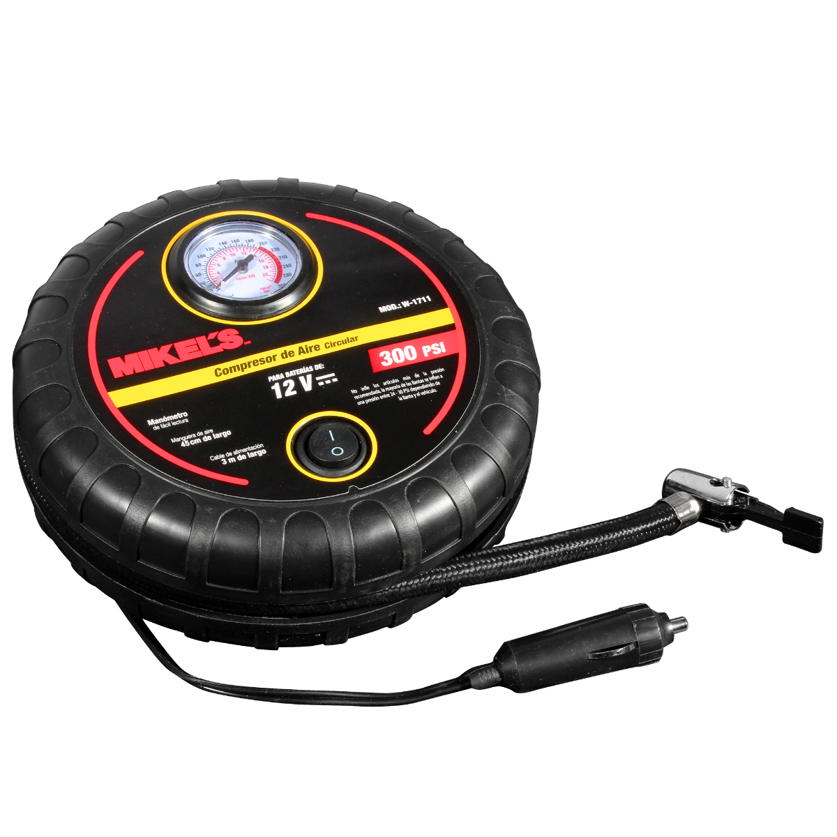 MIKELS W-1711 Mini Compresor de aire 12 V (300 PSI) - Imagen 2