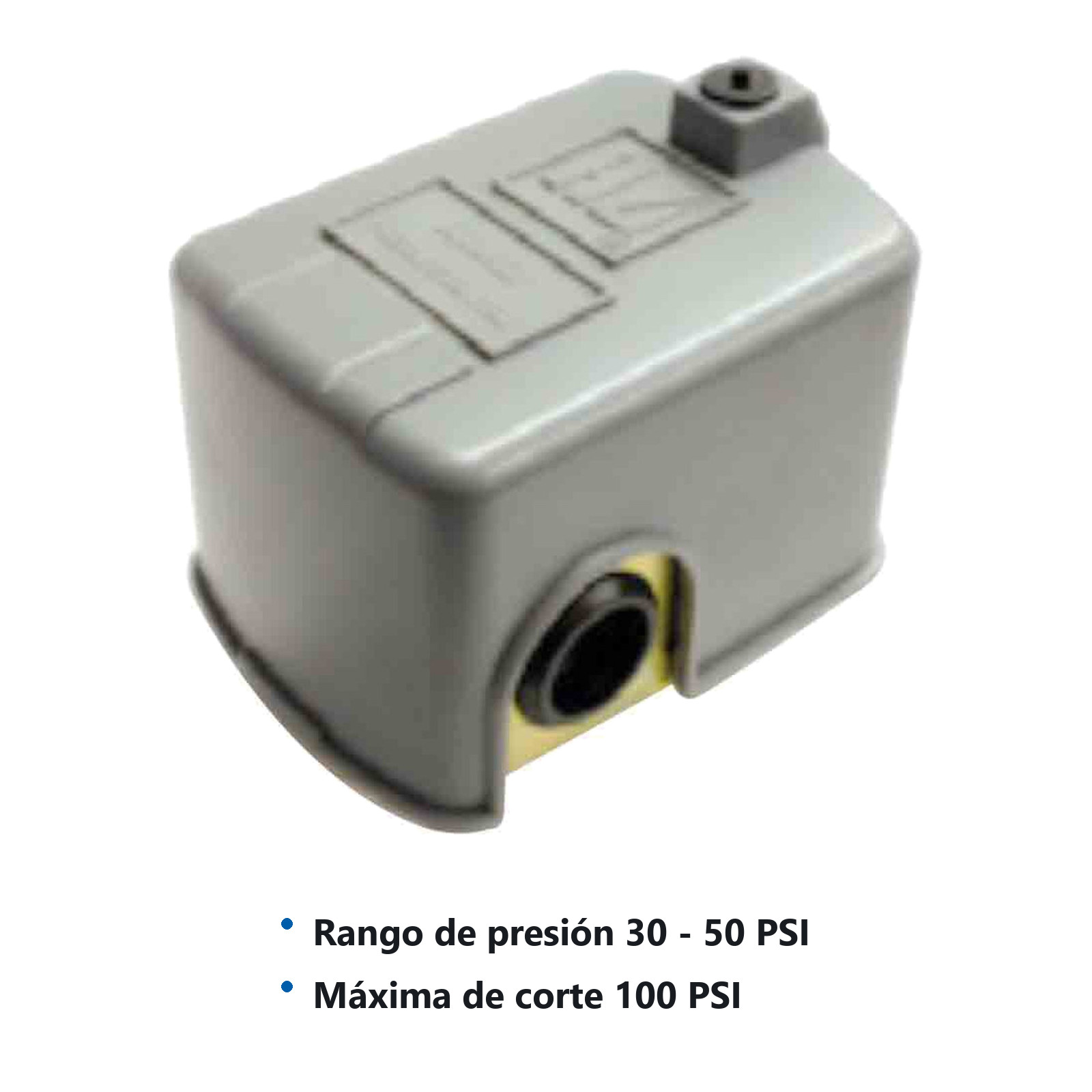 INTERRUPTOR DE PRESION PARA BOMBA DE AGUA 30/50 PSI - Imagen 2