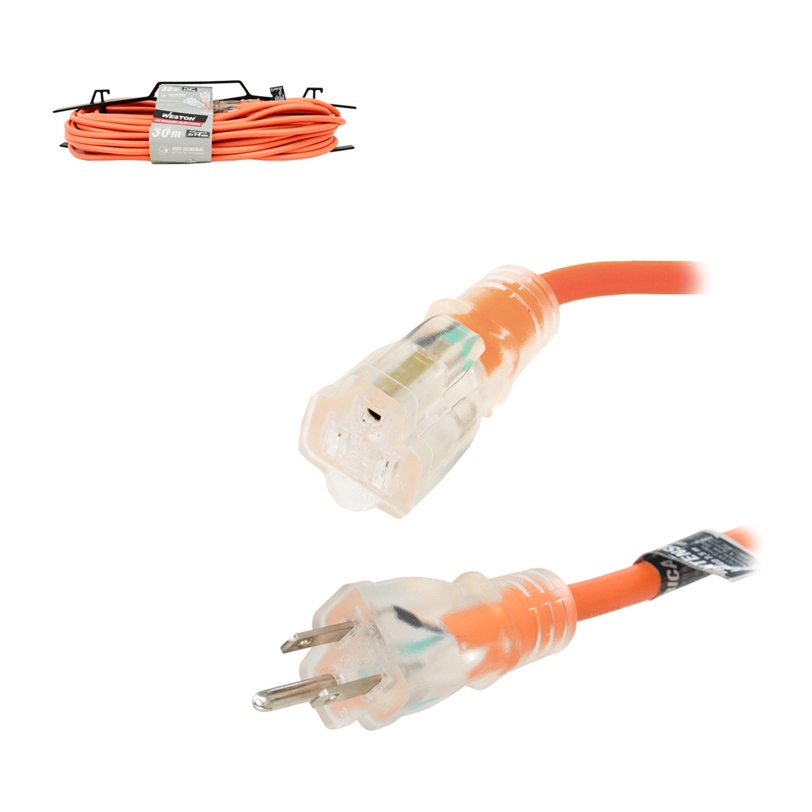 Extensión Eléctrica Industrial SJTW 14/3C 30 m Weston