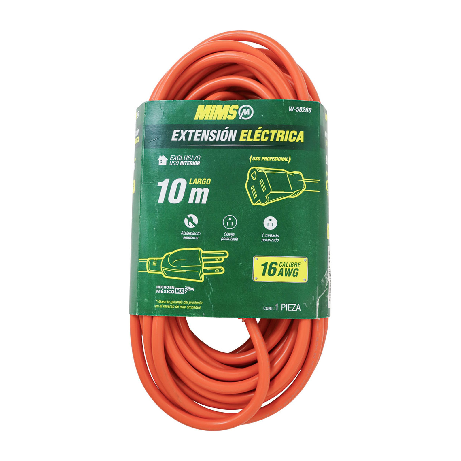 EXTENSION PROFESIONAL 1 CONTACTO 3X16 NARANJA 10MTS. MIMS - Imagen 4