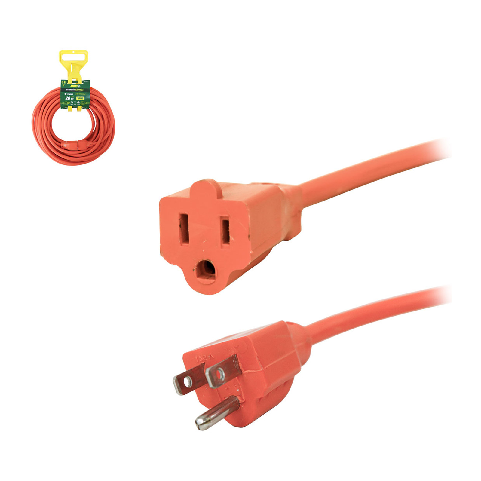 Extensión Profesional 1 Contacto 3x16 Naranja 20 m MIMS