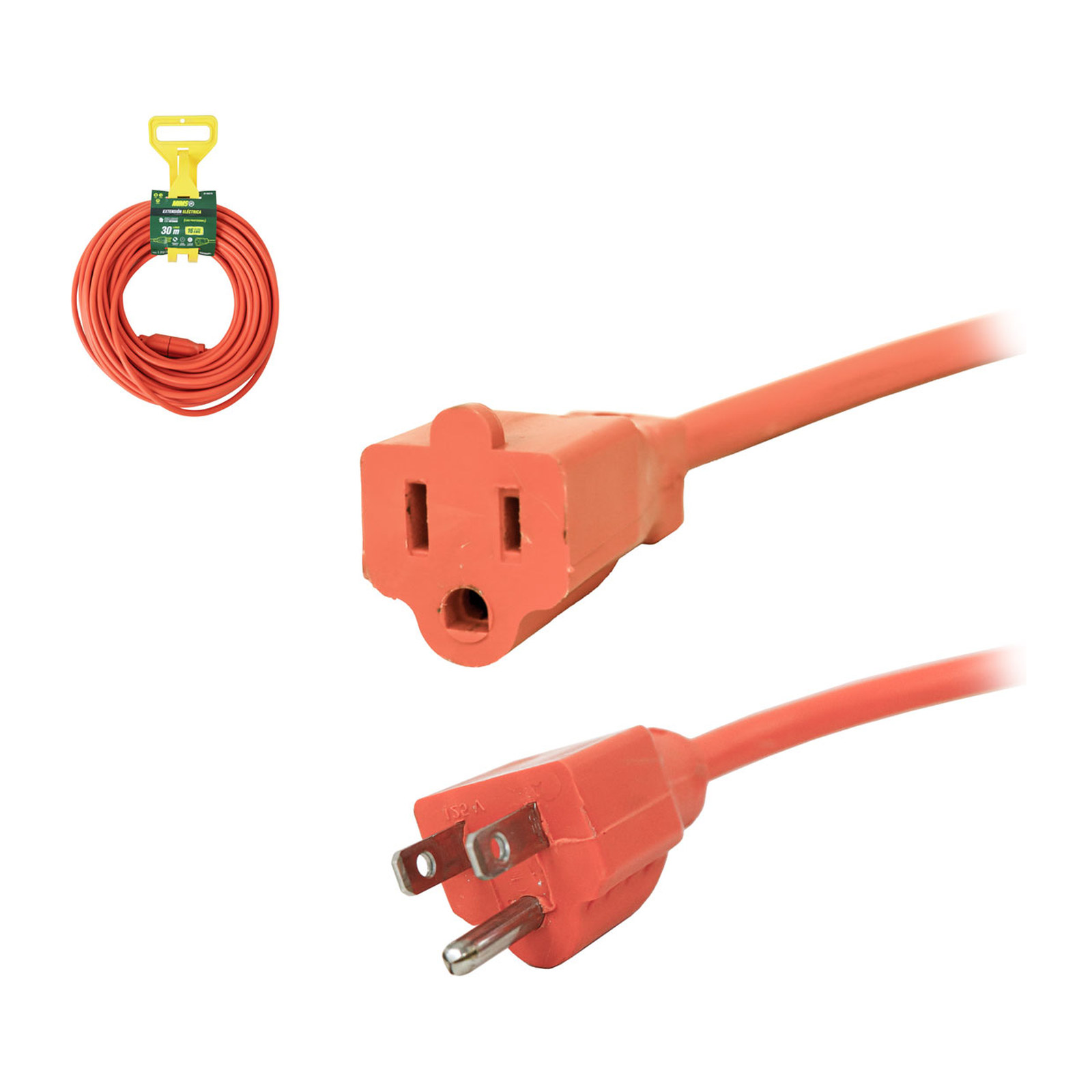 Extensión Eléctrica Profesional 1 Contacto 3x16 Naranja 30 m MIMS