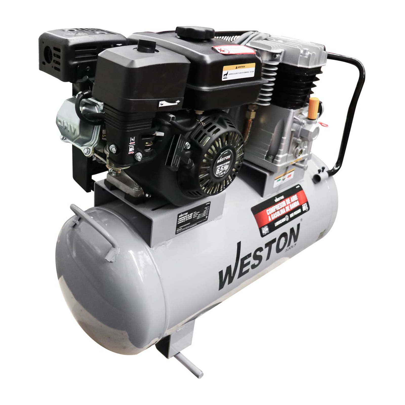 COMPRESOR DE AIRE A GASOLINA USO PESADO 6.5HP 80L - Imagen 2