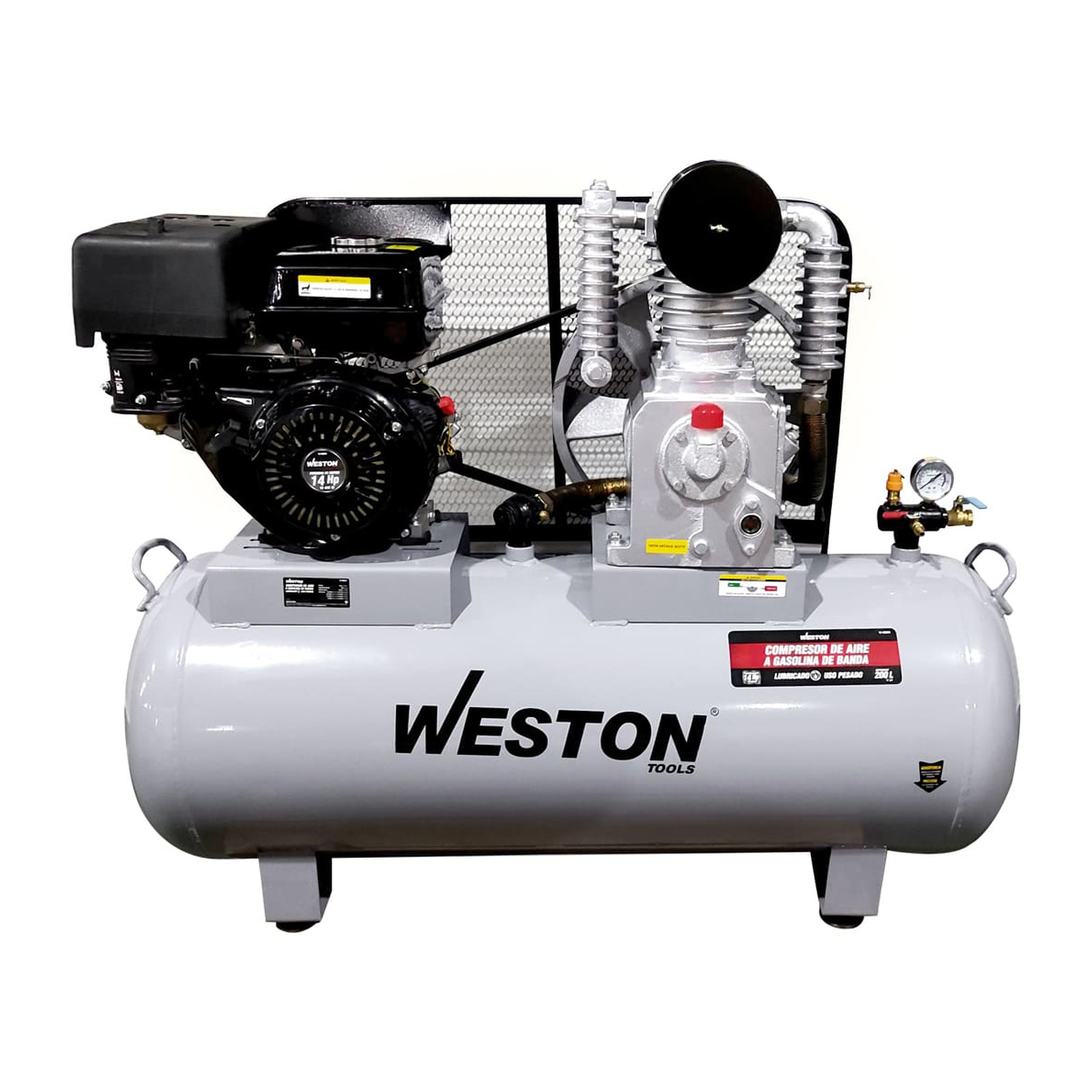 Compresor de Aire a Gasolina Uso Pesado 14 HP 200 L Weston