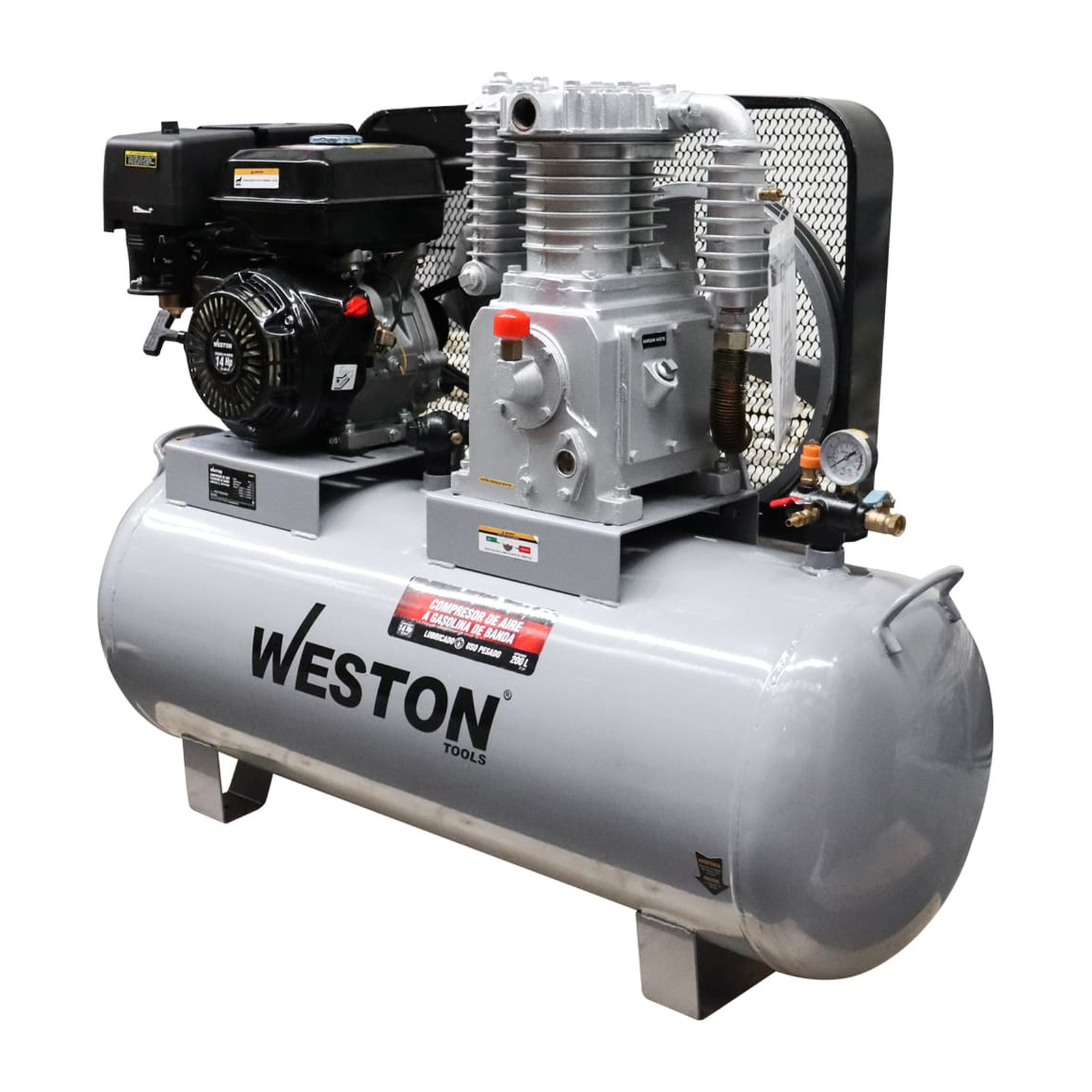 COMPRESOR DE AIRE A GASOLINA USO PESADO 14HP 200L - Imagen 2