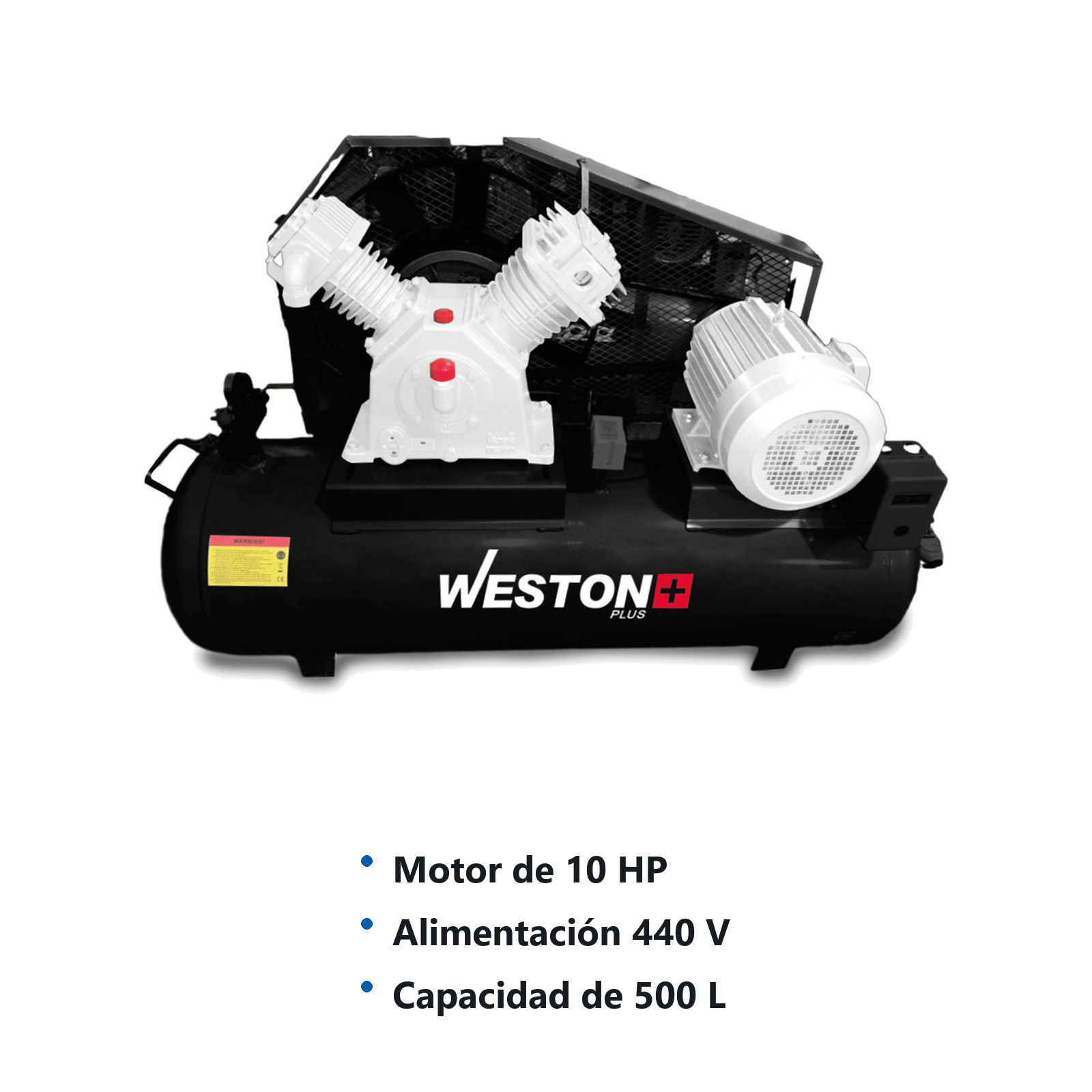 COMPRESOR DE BANDA 10HP 500L 220/440V - Imagen 2
