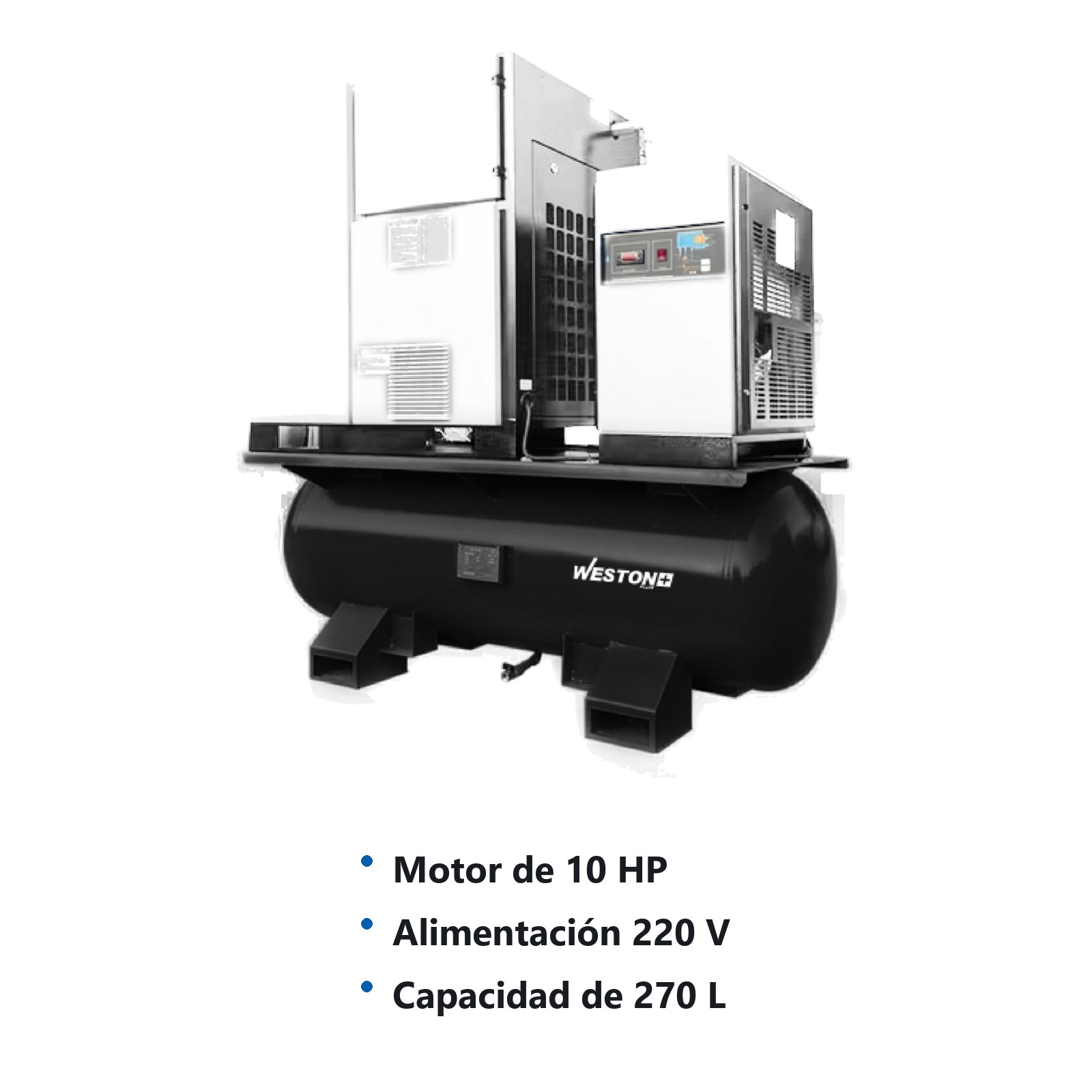 COMPRESORES DE AIRE DE TORNILLO ROTATIVO 10HP 270L 220V 3PH - Imagen 2