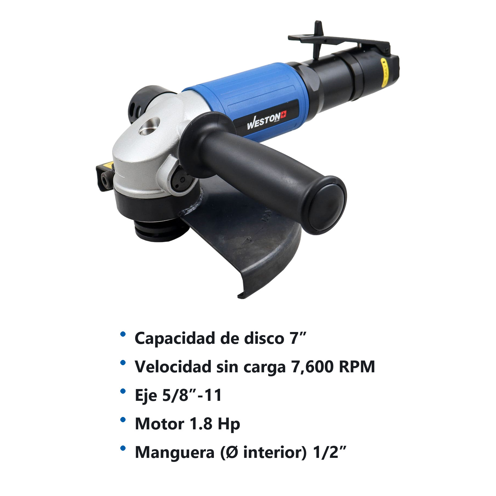 ESMERILADORA ANGULAR NEUMATICA 7" 1.8 HP 7,600 RPM - Imagen 4