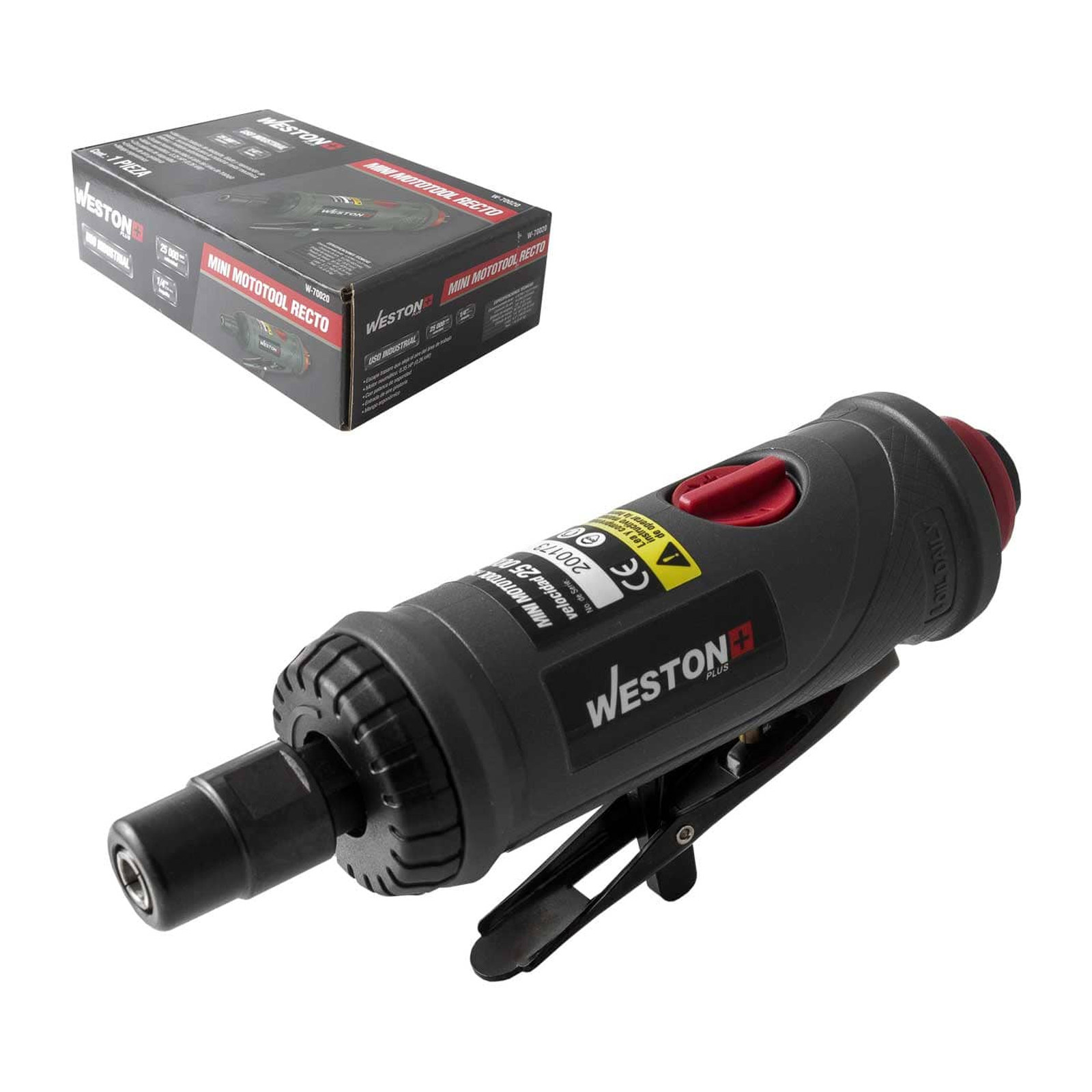 Mini Mototool Neumático Recto Industrial 1/4" Weston Plus