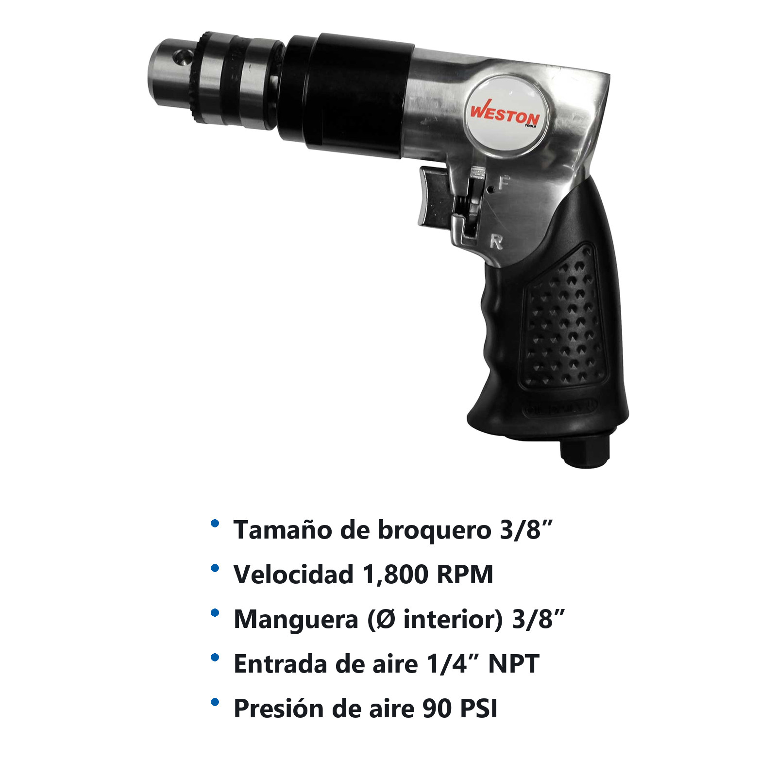 TALADRO NEUMATICO REVERSIBLE 3/8" - Imagen 2