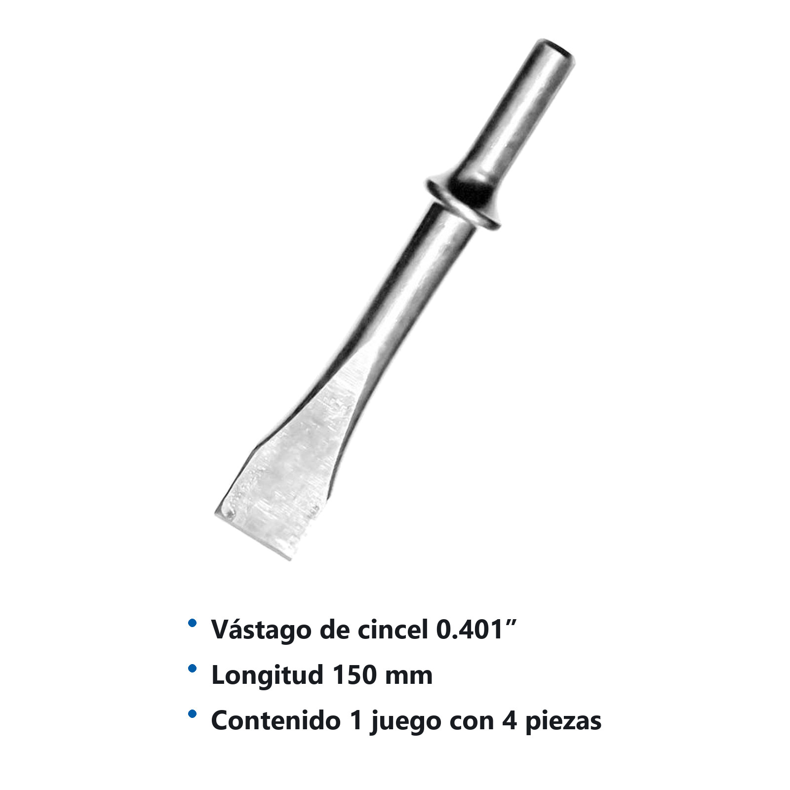 JGO DE 4 CINCELES PARA MARTILLO NEUMATICO - Imagen 2