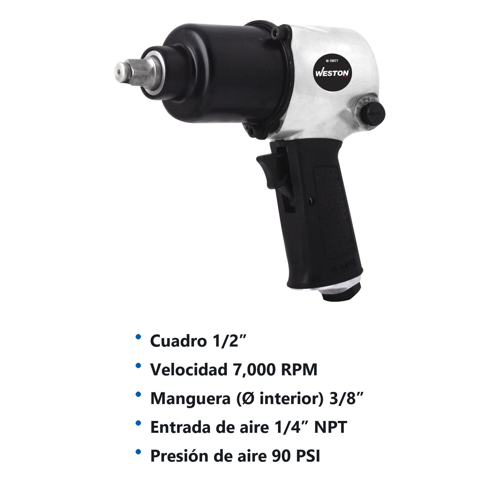LLAVE DE IMPACTO NEUMATICA  1/2" PROFESIONAL - Imagen 2