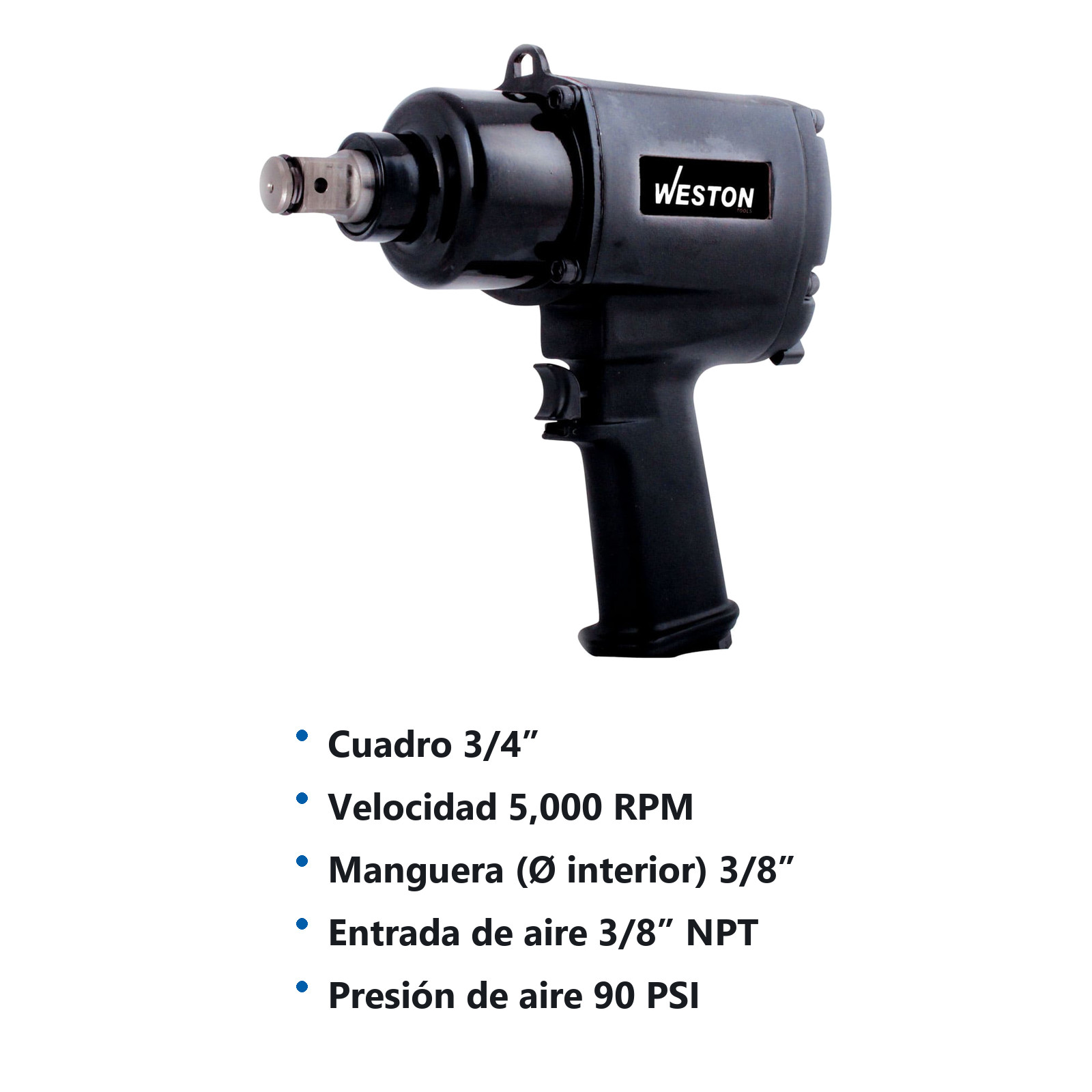 LLAVE DE IMPACTO NEUMATICA  3/4" PROFESIONAL - Imagen 2