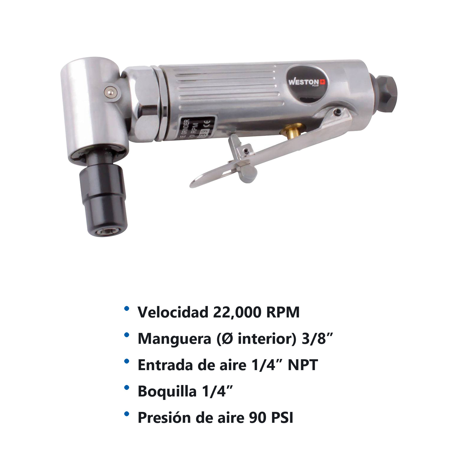 MOTOTOOL NEUMATICA 1/4" WESTON PLUS ANGULAR - Imagen 4
