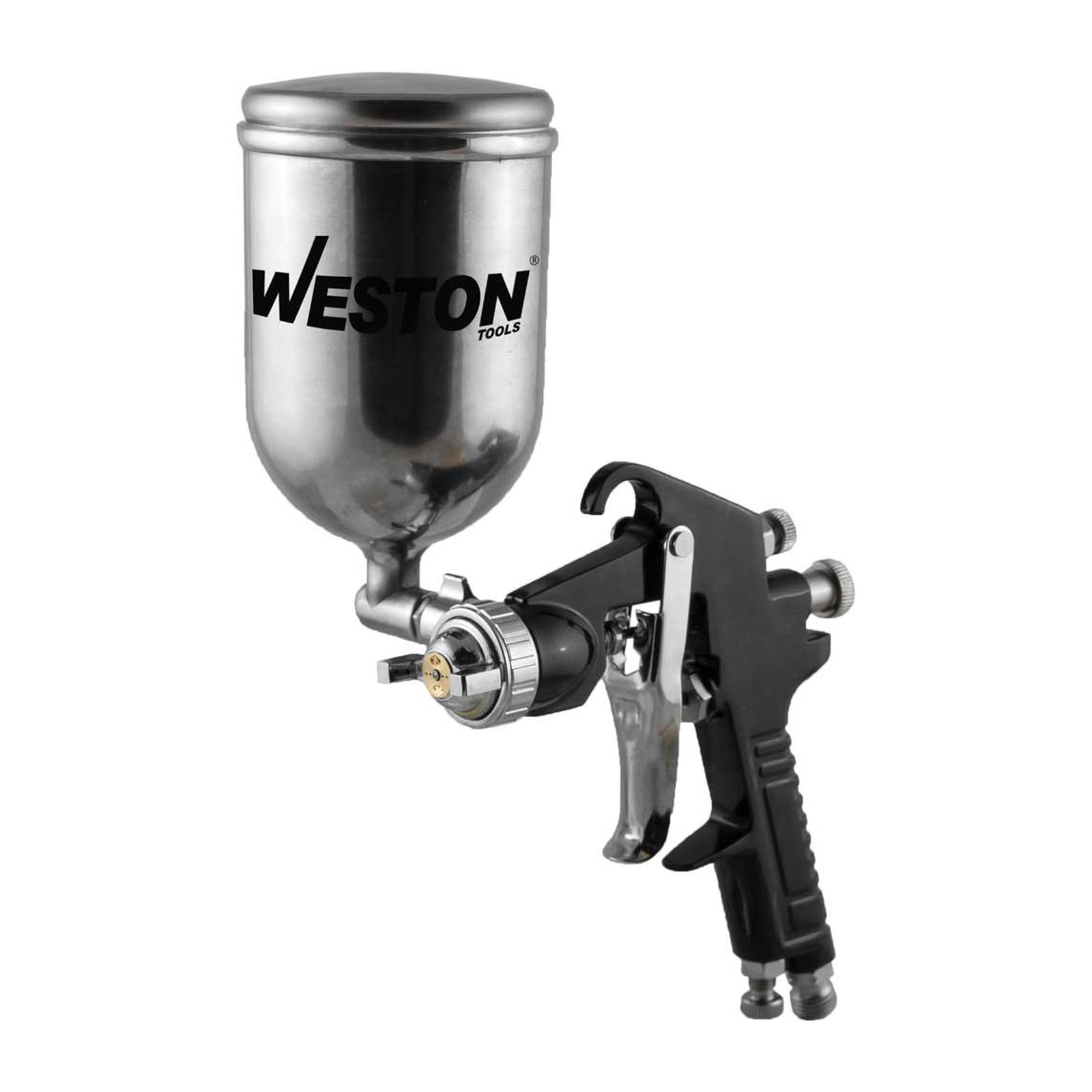 Pistola para Pintar por Gravedad con Vaso Giratorio de Aluminio 400 ml WESTON