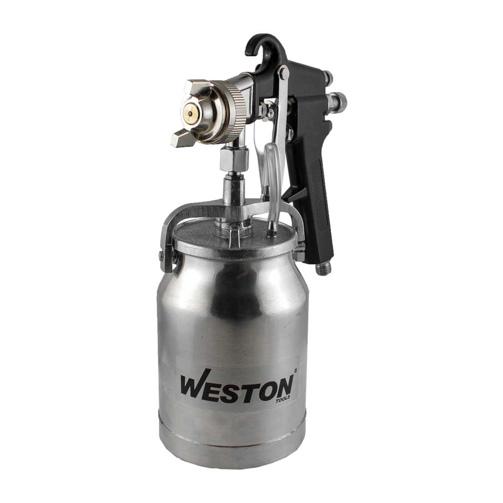 Pistola para Pintar Alta Presión de Succión Vaso Aluminio 1 Lt 70 PSI Weston