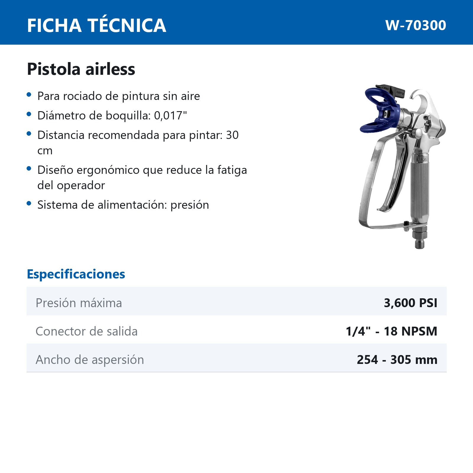 PISTOLA AIRLESS PSI MAX 3600 - Imagen 4