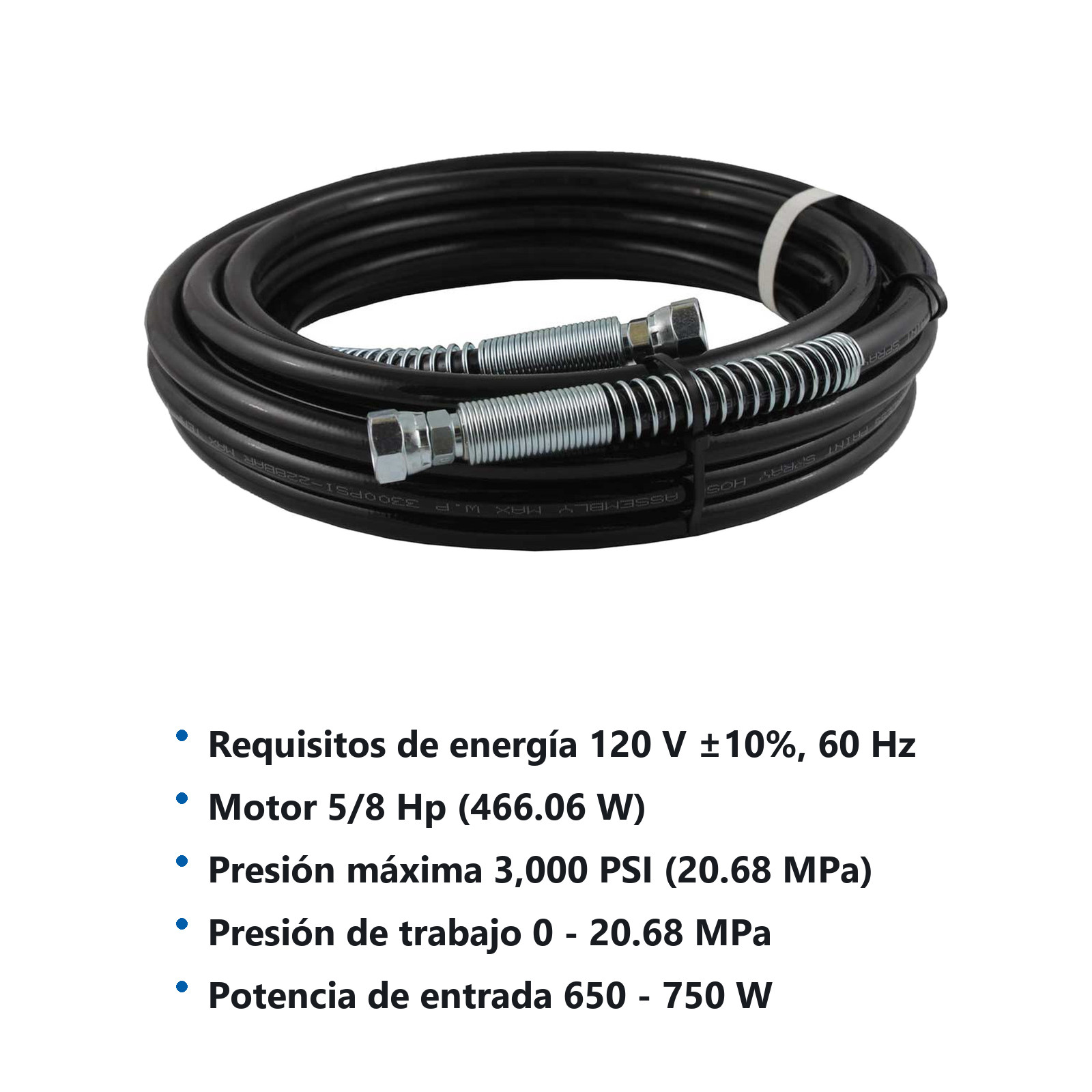 MANGUERA AIRLESS D/ALTA PRESION DE 7.6M ENTRADA 1/4'' - Imagen 4