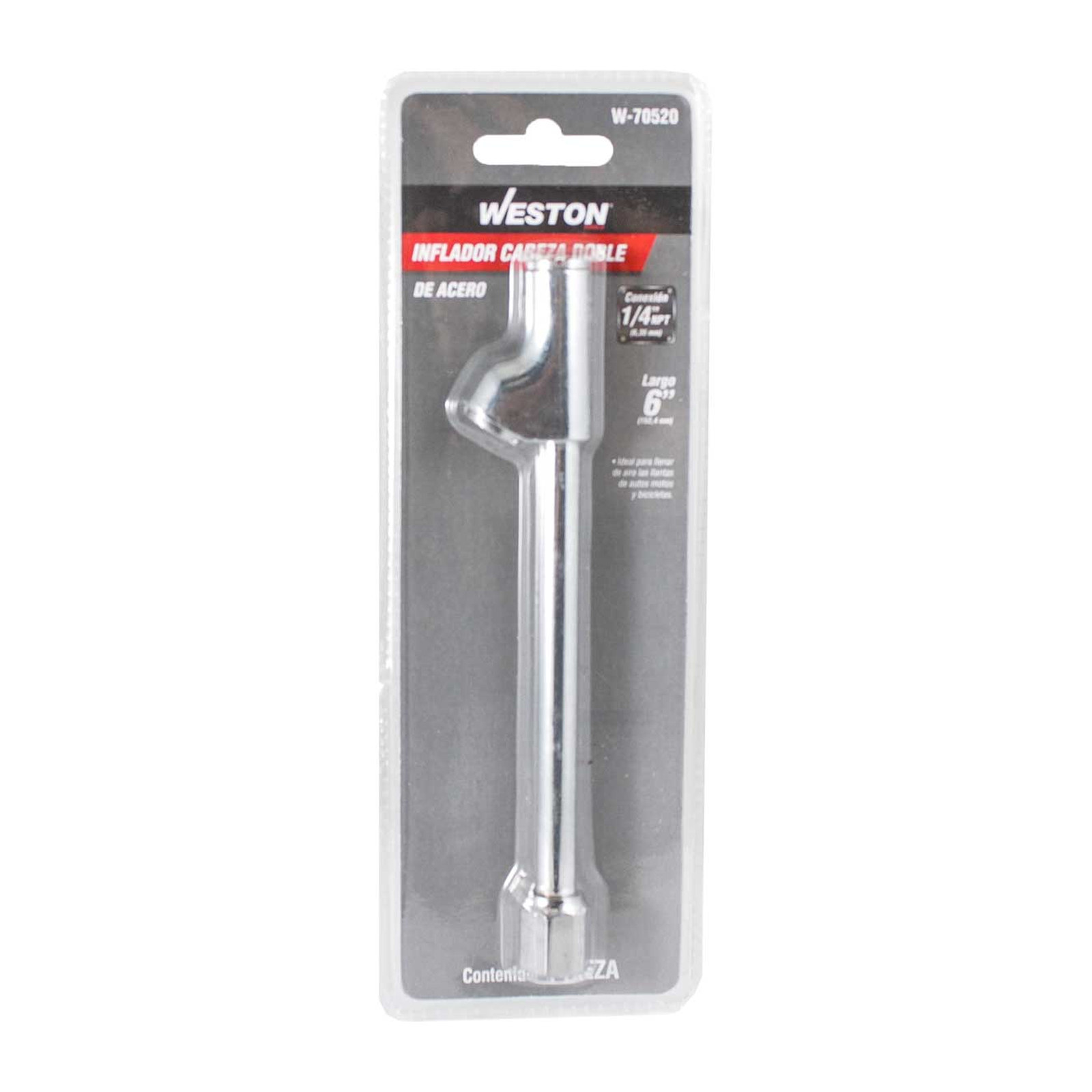INFLADOR CABEZA DOBLE D/METAL 1/4'' NPT - Imagen 2
