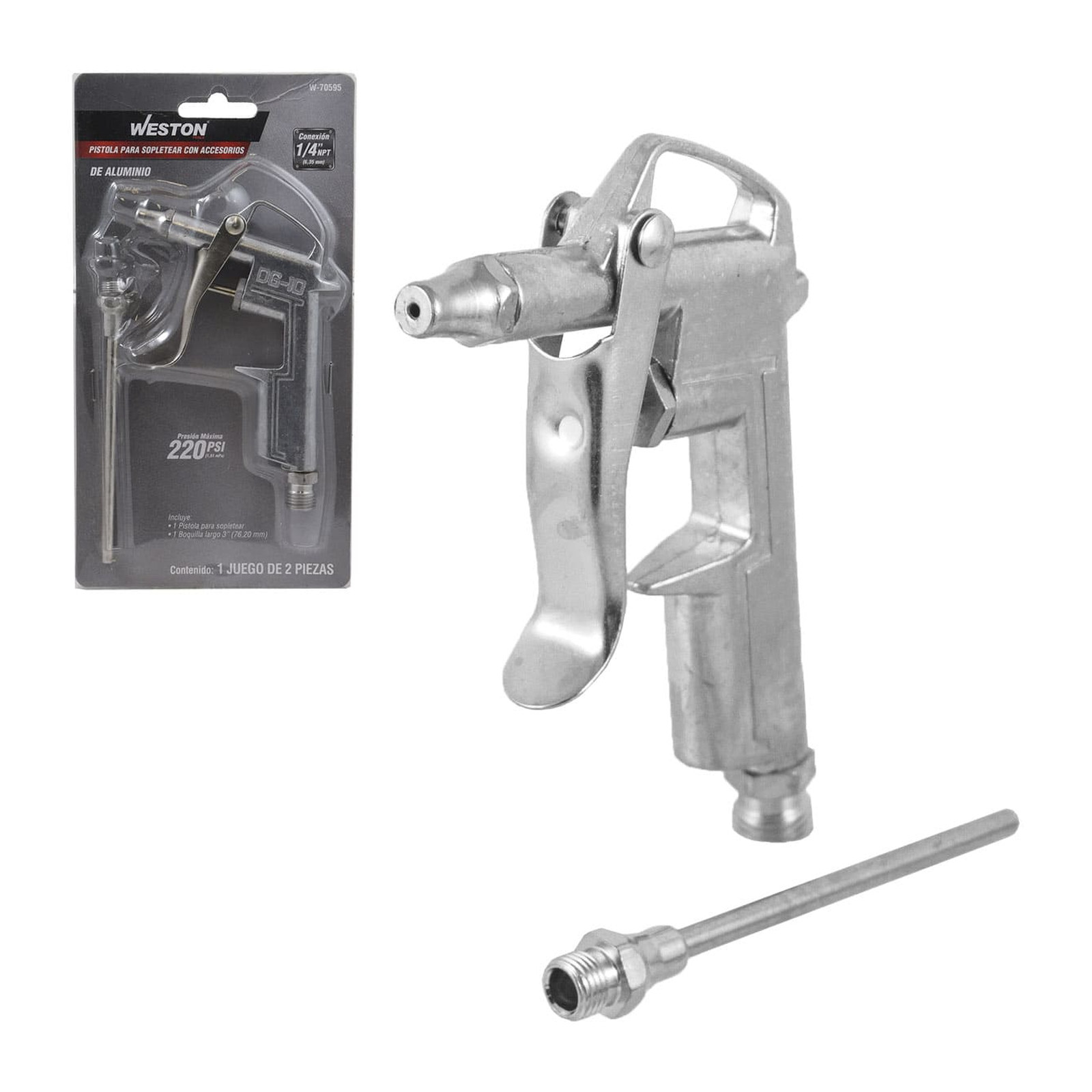 Pistola para Sopletear con Accesorios Weston