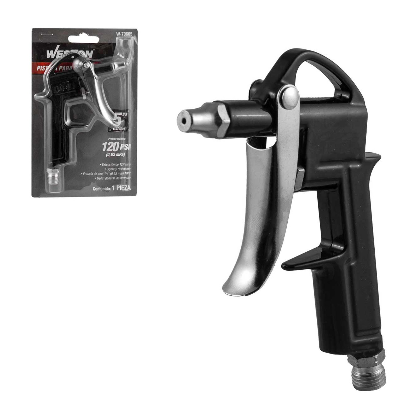Pistola para Sopletear 5" Weston - Máx. 120 PSI