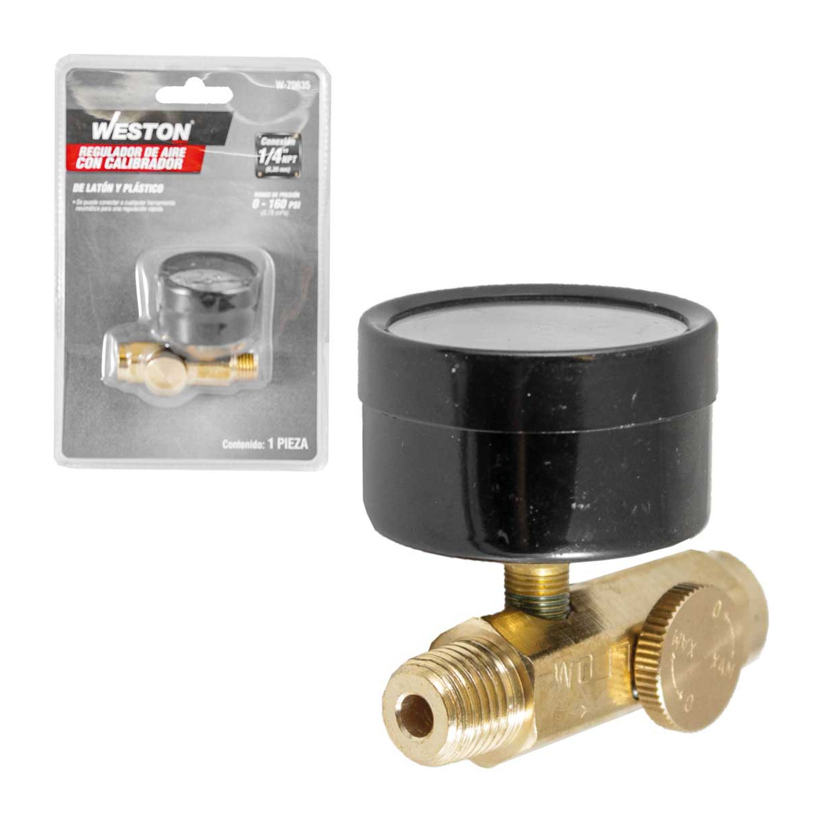 Regulador de Aire con Calibrador 1/4" NPT Weston