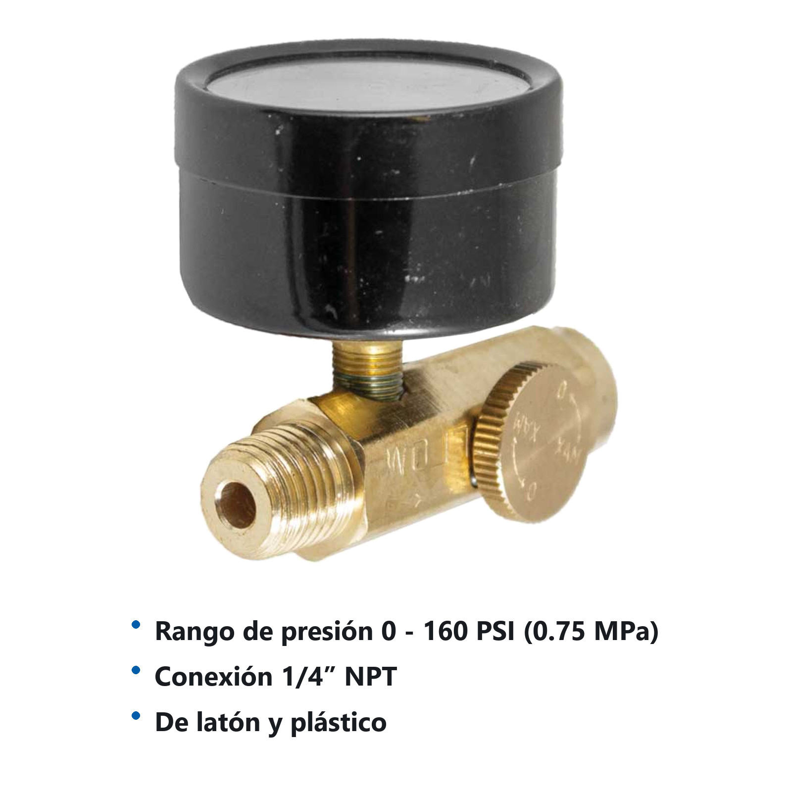 REGULADOR DE AIRE CON CALIBRADOR 1/4'' NPT - Imagen 3
