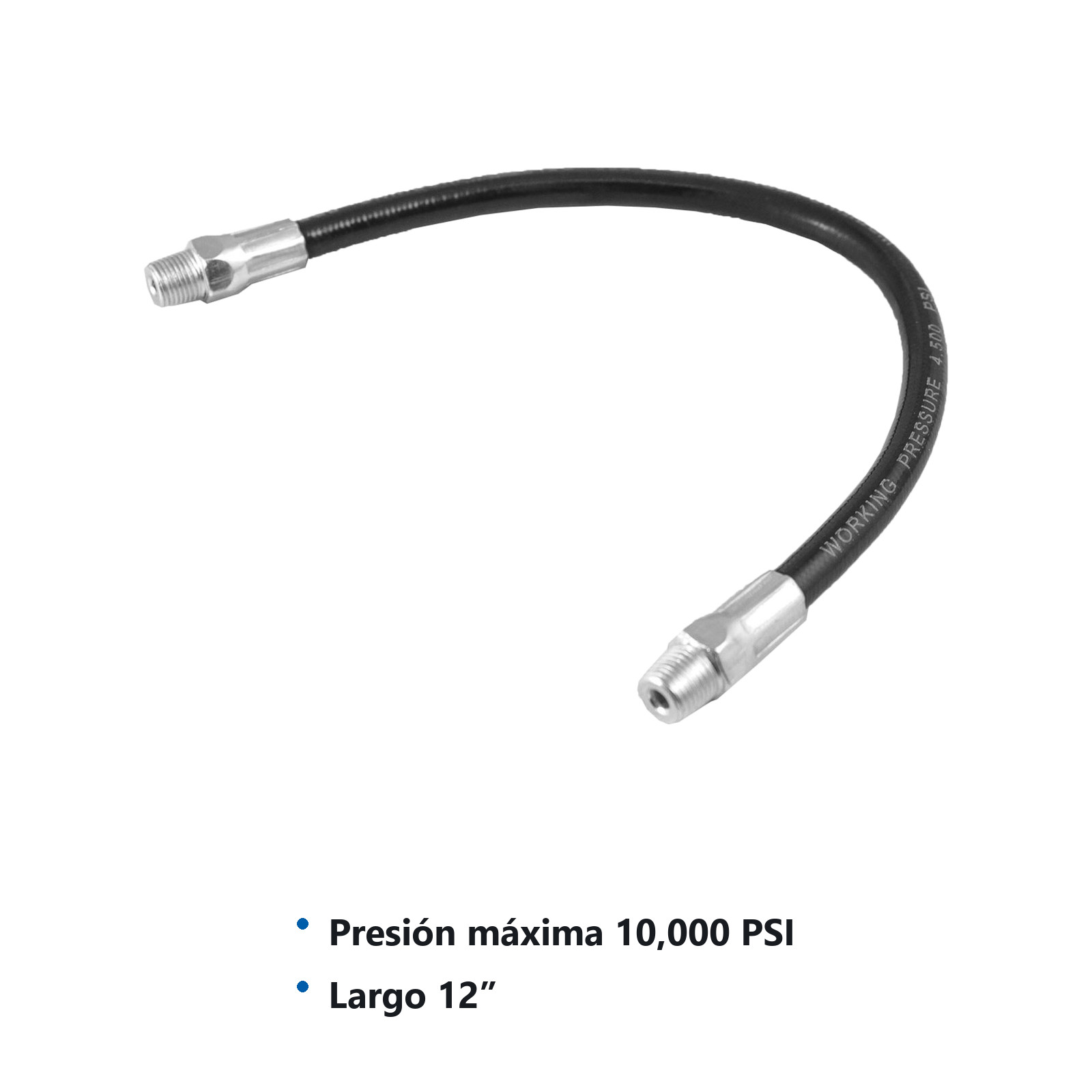 MANGUERA FLEXIBLE P/INYECTOR D/GRASA 12'' - Imagen 2