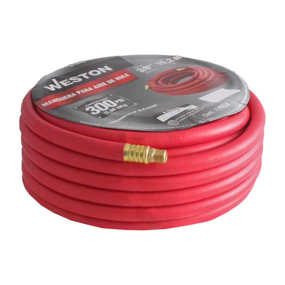 MANGUERA P/AIRE D/HULE ROJA 3/8'' X 50 FT CONECTOR 1/4'' NPT - Imagen 2