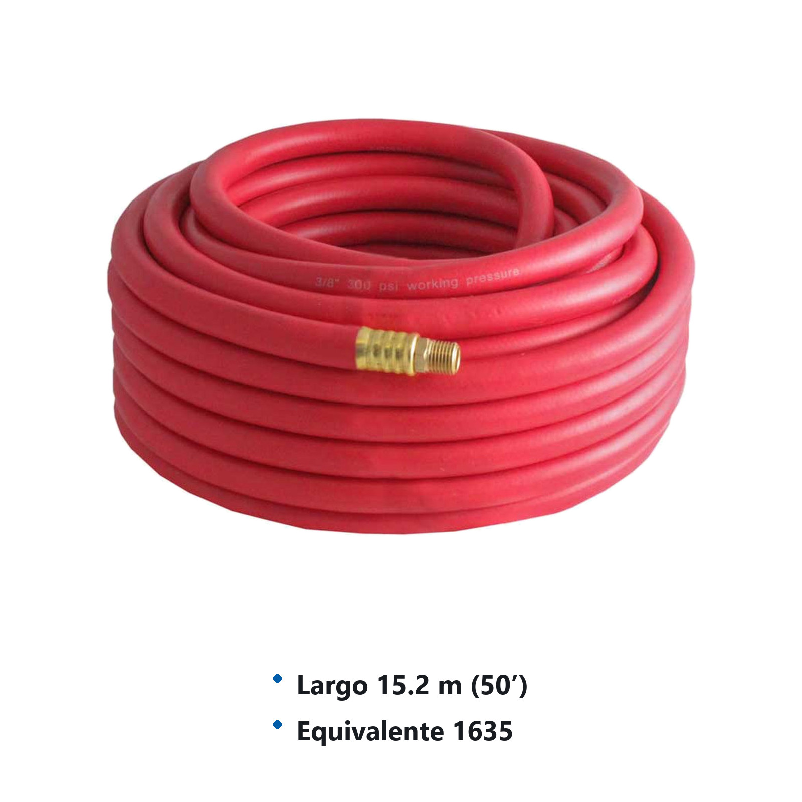 MANGUERA P/AIRE D/HULE ROJA 3/8'' X 50 FT CONECTOR 1/4'' NPT - Imagen 4