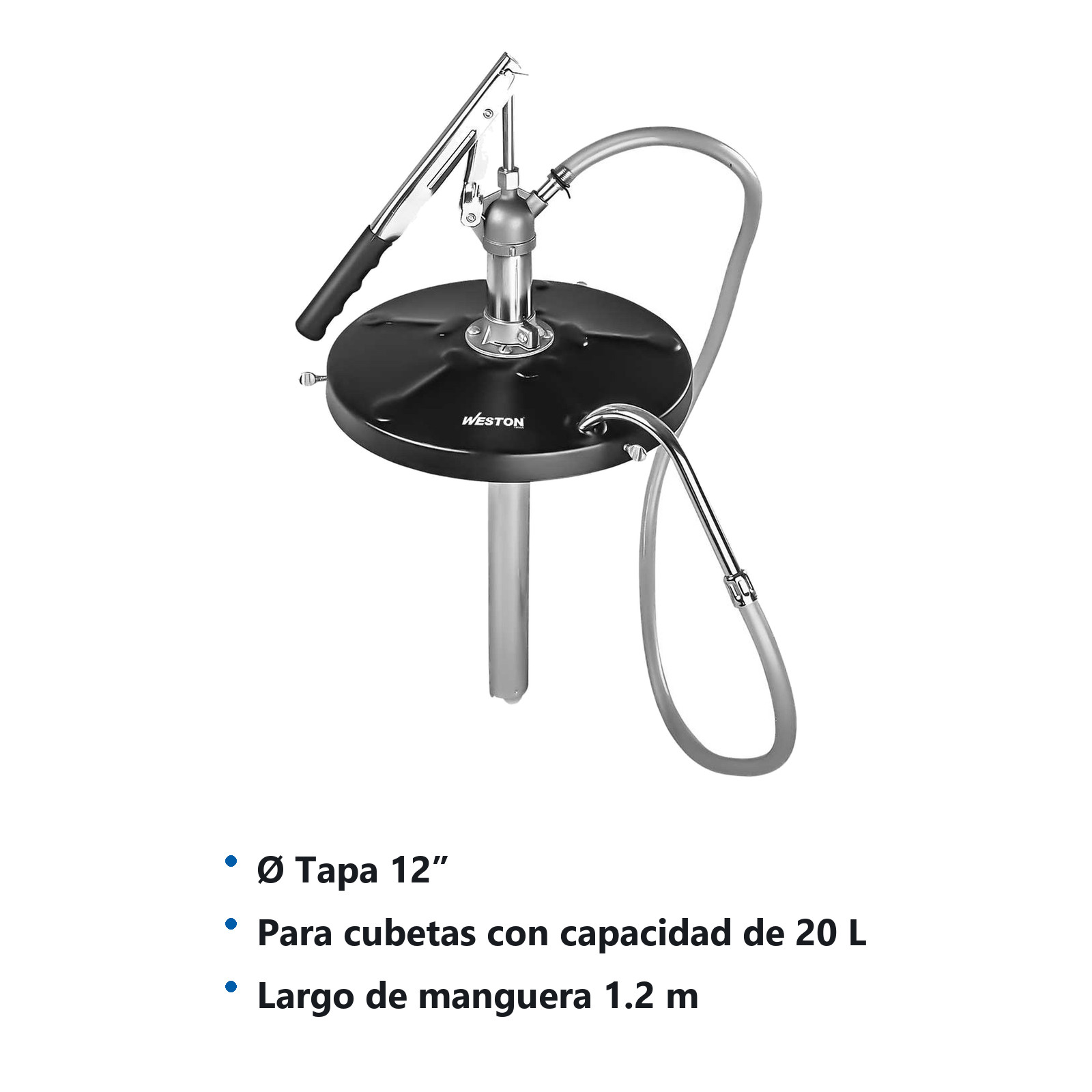 BOMBA EXTRACTORA D/ACEITE P/CUBETA 12'' C/MANGUERA 48'' - Imagen 2