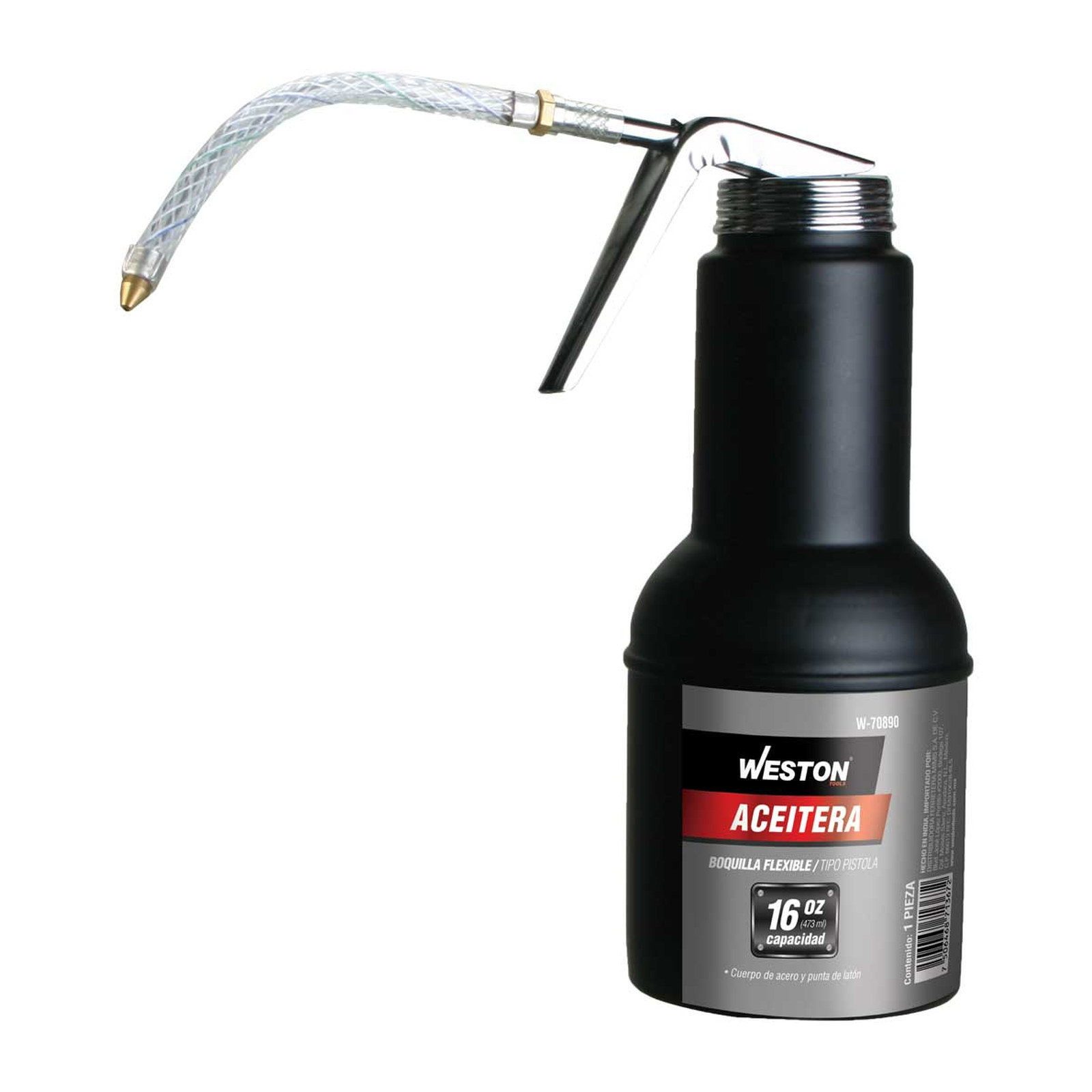 Aceitera Flexible Tipo Pistola 16 oz Weston