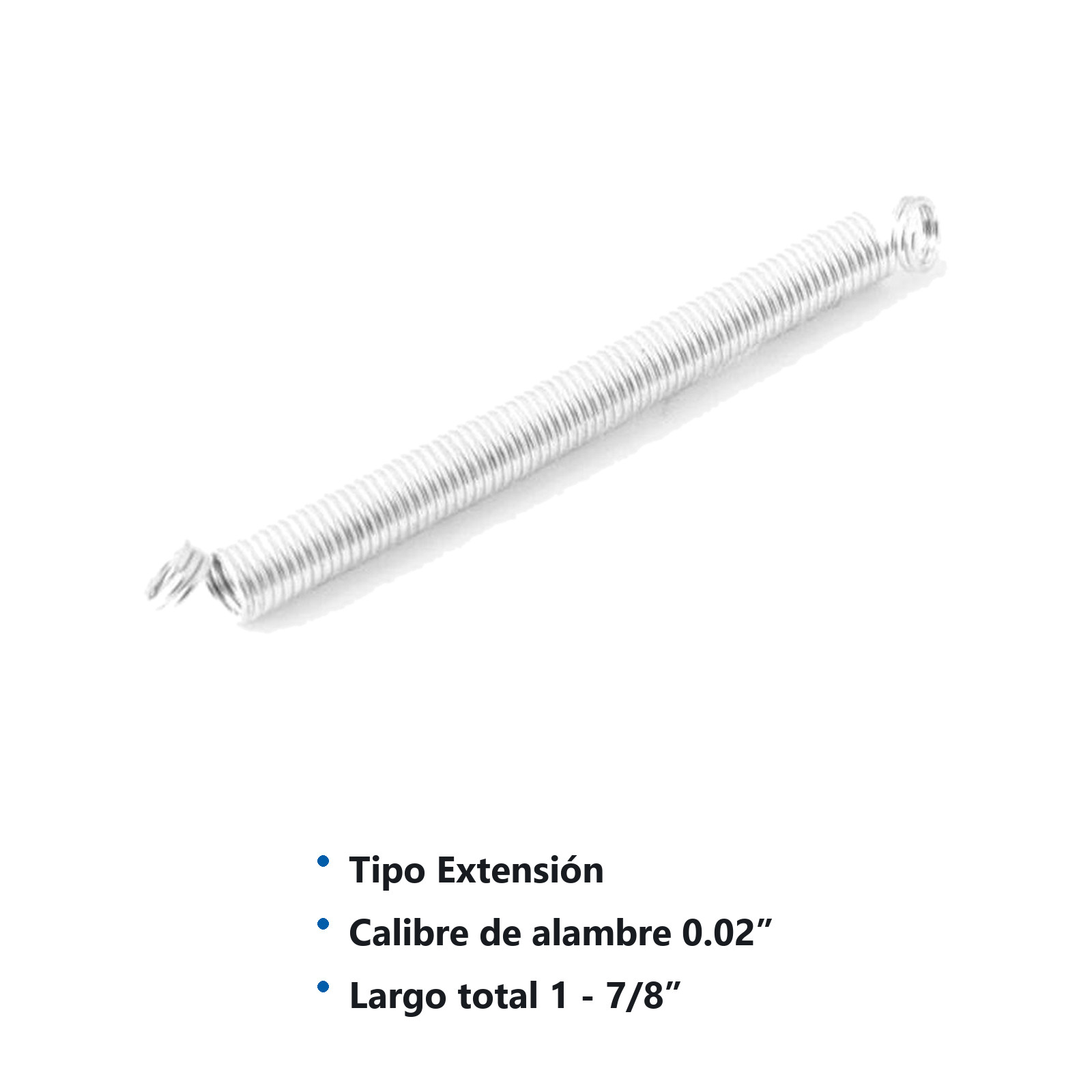 RESORTE D/EXTENSION WESTON .020X.156X1.625X1.875 - Imagen 2