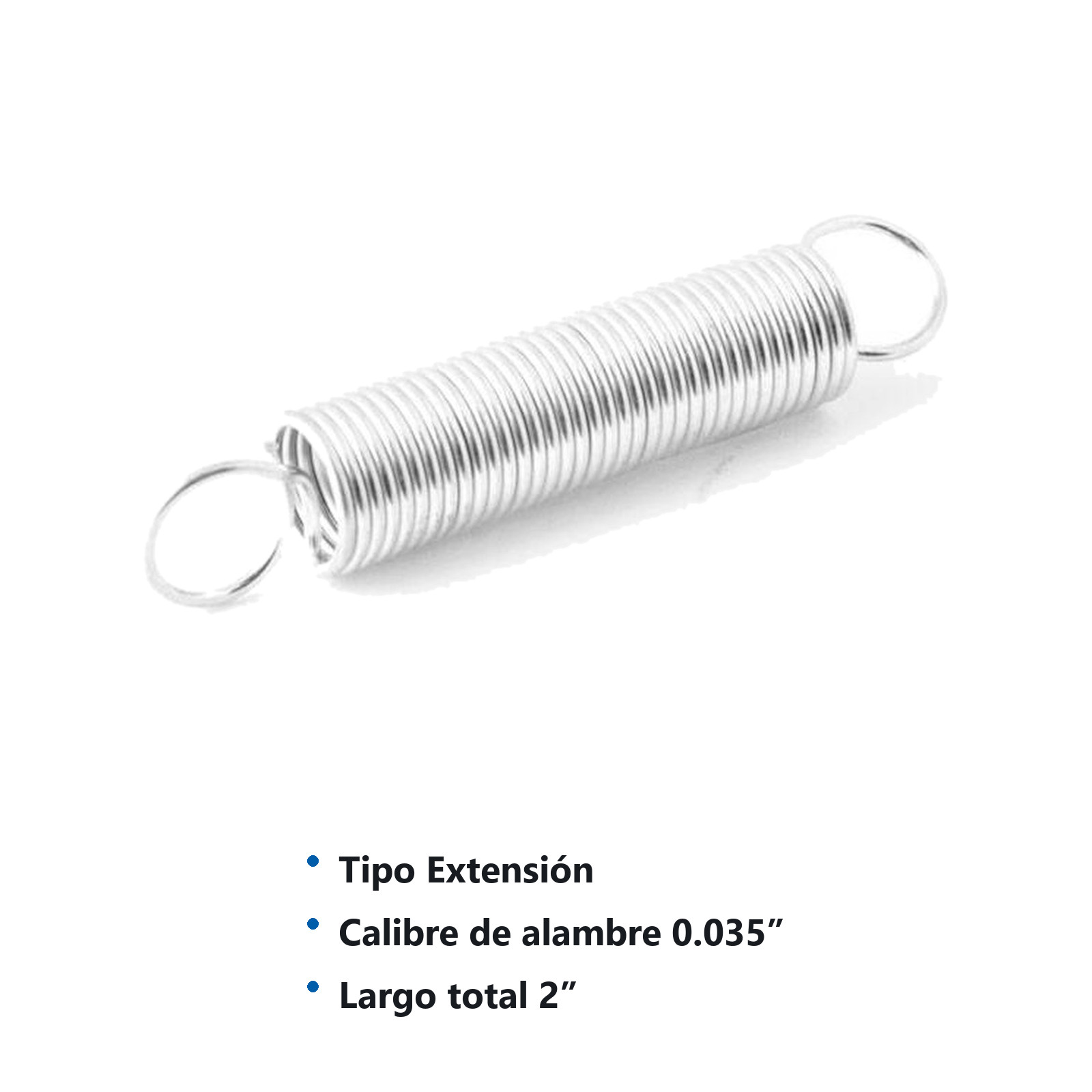 RESORTE D/EXTENSION WESTON .035X.375X1.25X2 - Imagen 2