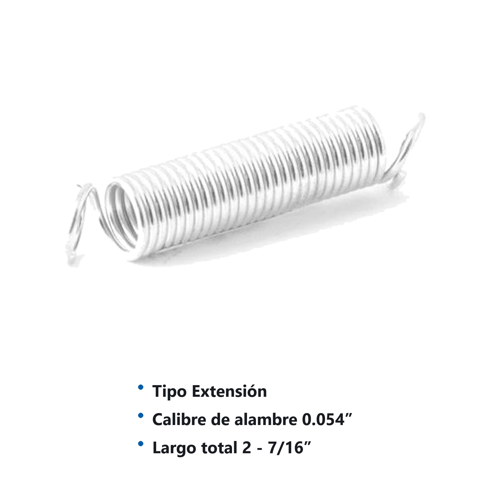RESORTE D/EXTENSION WESTON .054X.468X1.50X2.437 - Imagen 2