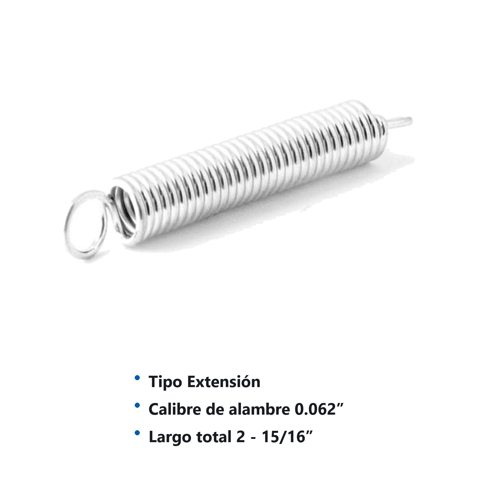 RESORTE D/EXTENSION WESTON .062X.437X2X2.937 - Imagen 2